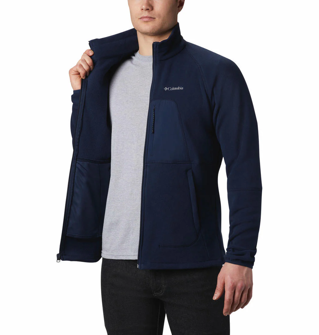 Columbia Men Blue Rapid Expedition Full Zip Fleece - Image 4