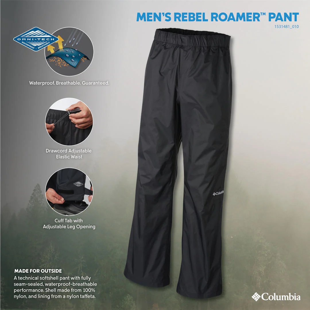 Columbia Men Black Rebel Roamer Pant - Image 2
