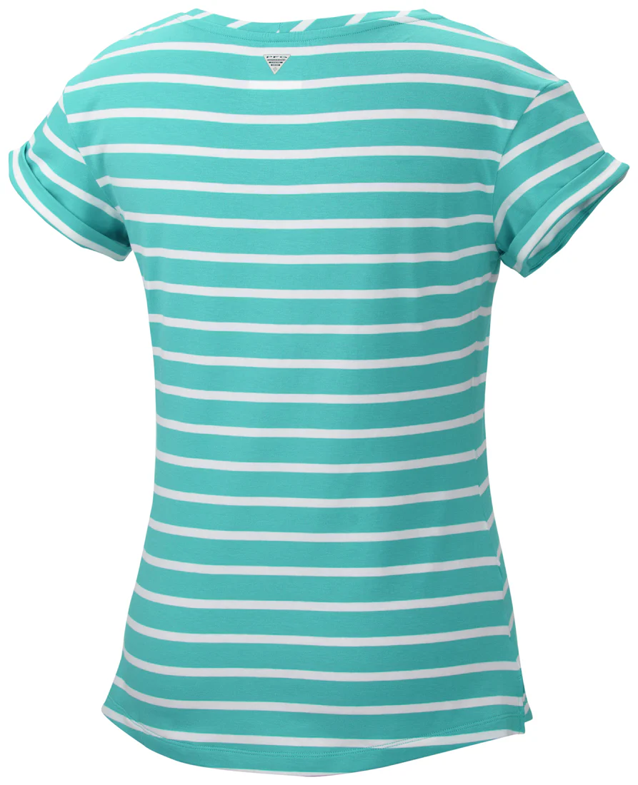 Columbia Women Yellow Reel Beauty II Short Sleeve Shirt - Image 2