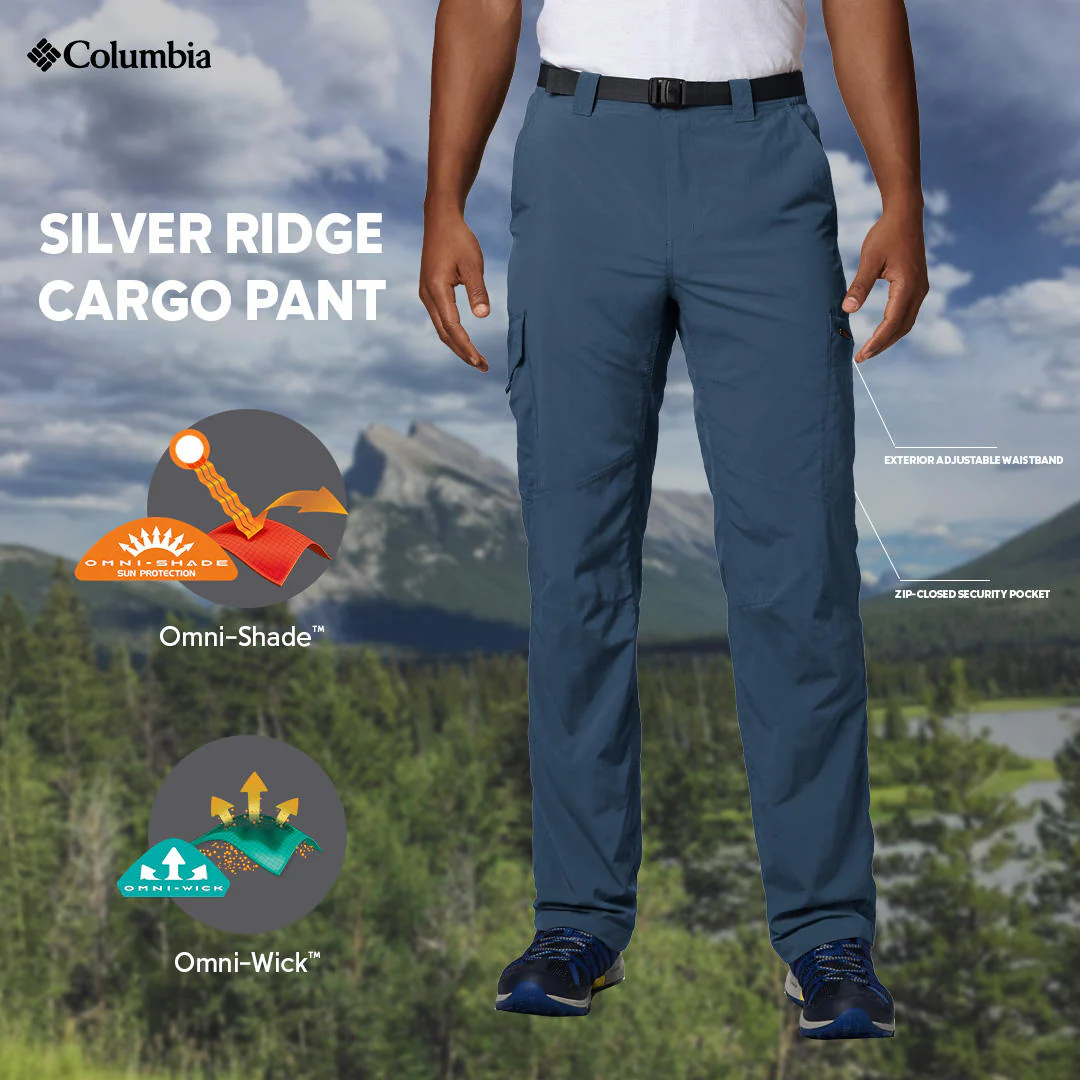 Columbia Men Blue Silver Ridge Cargo Pant (Sun Protection) - Image 2