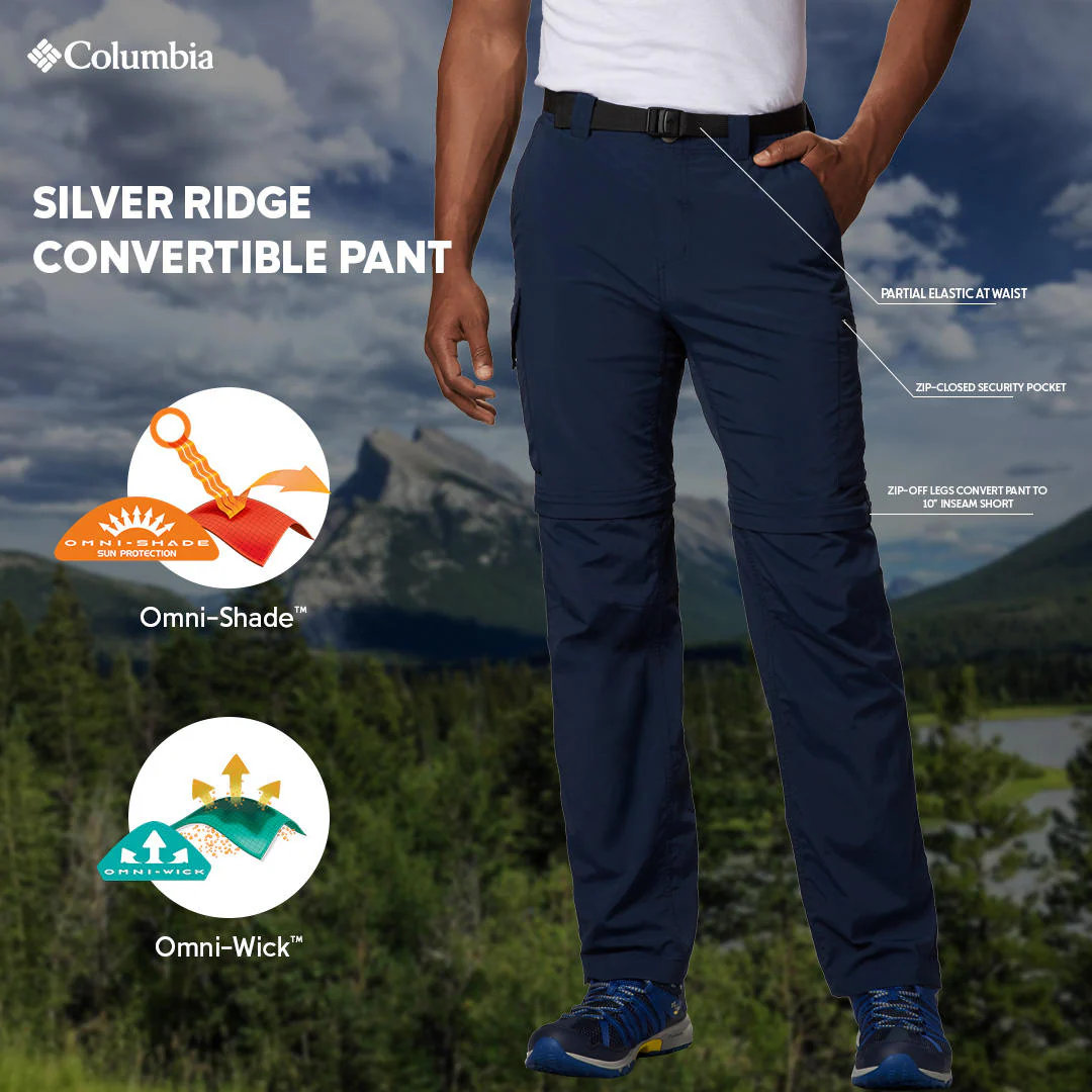 Columbia Men Blue Silver Ridge Convertible Pant (Sun Protection) - Image 2