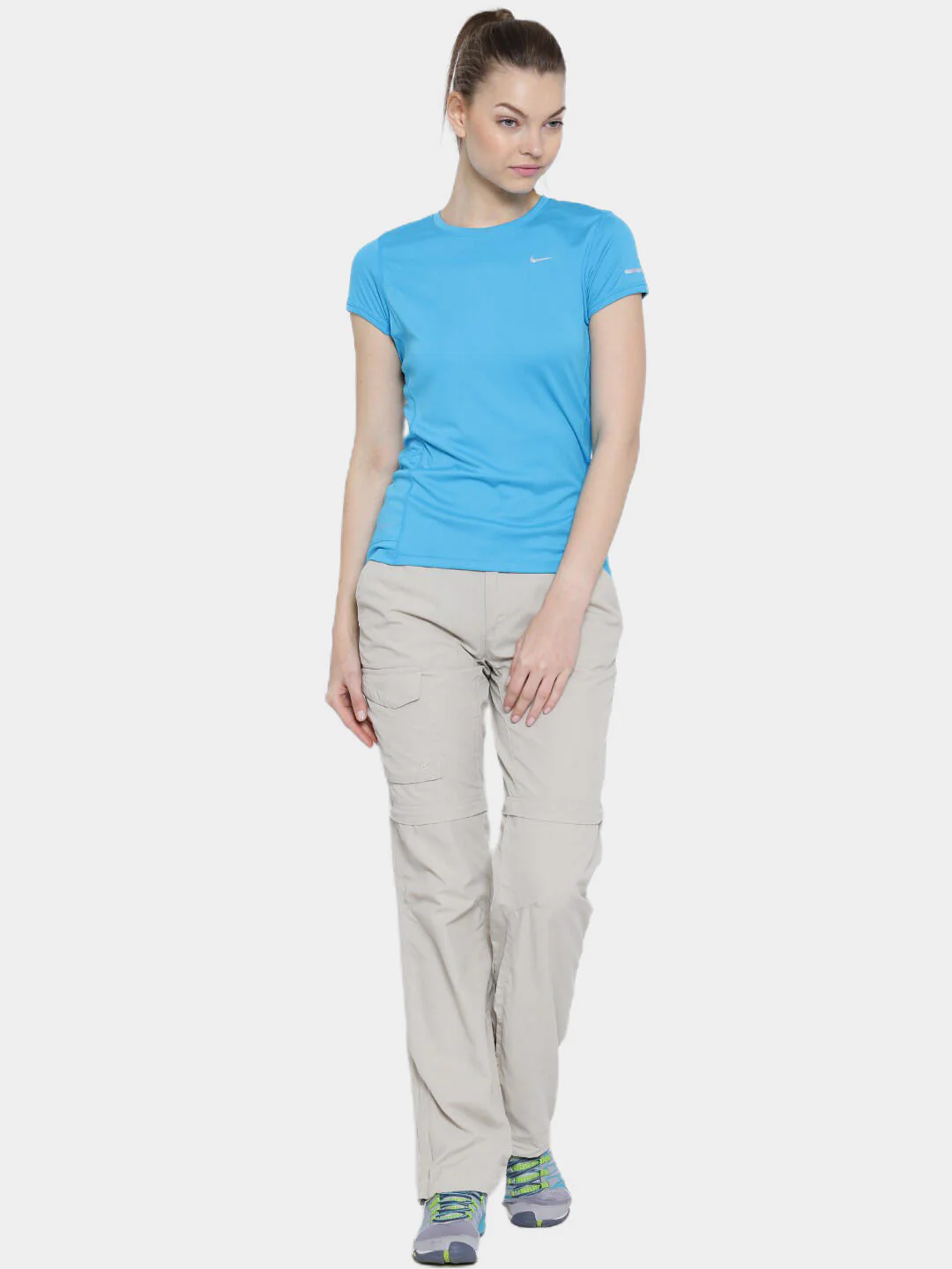 Columbia Women Beige Silver Ridge Convertible Pant (Sun Protection) - Image 4