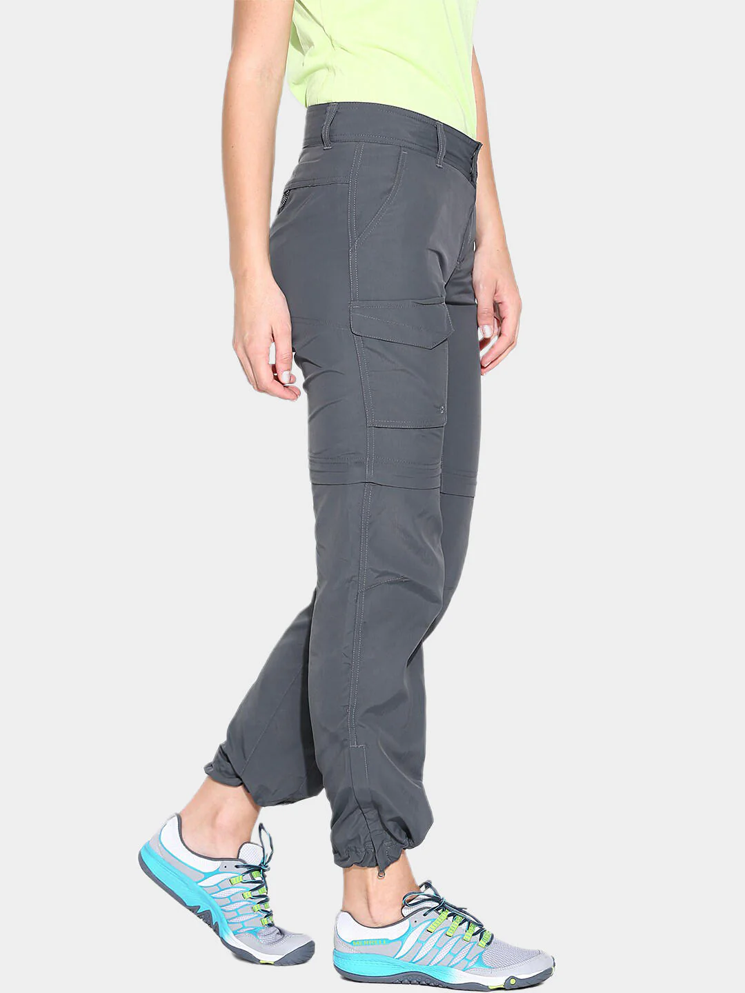 Columbia Women Grey Silver Ridge Convertible Pant (Sun Protection) - Image 3