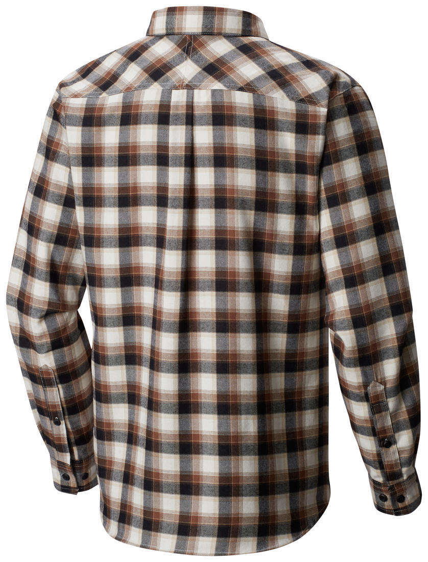 Columbia Men Black Silver Ridge Flannel Long Sleeve Shirt - Image 2