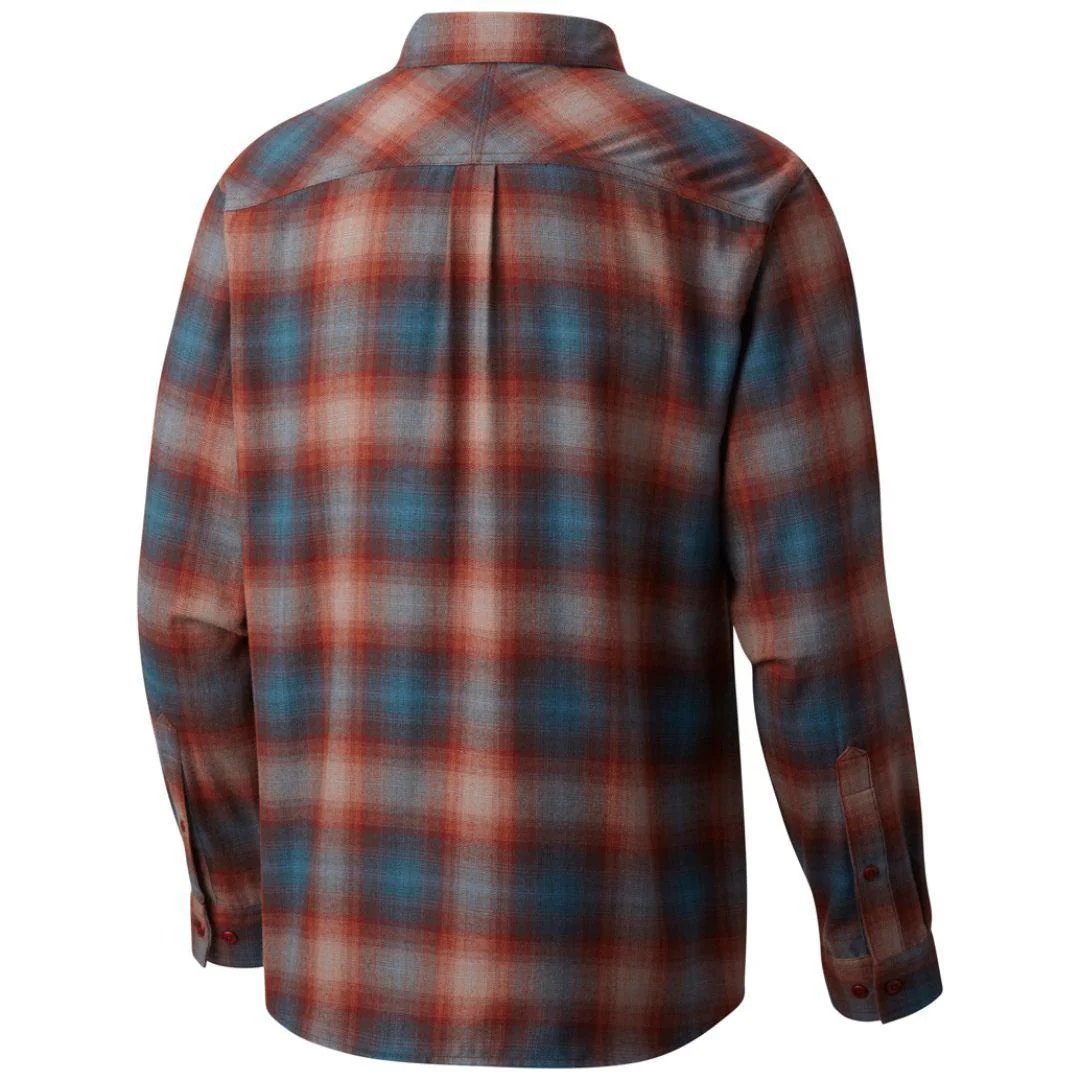 Columbia Men Orange Silver Ridge Flannel Long Sleeve Shirt - Image 2