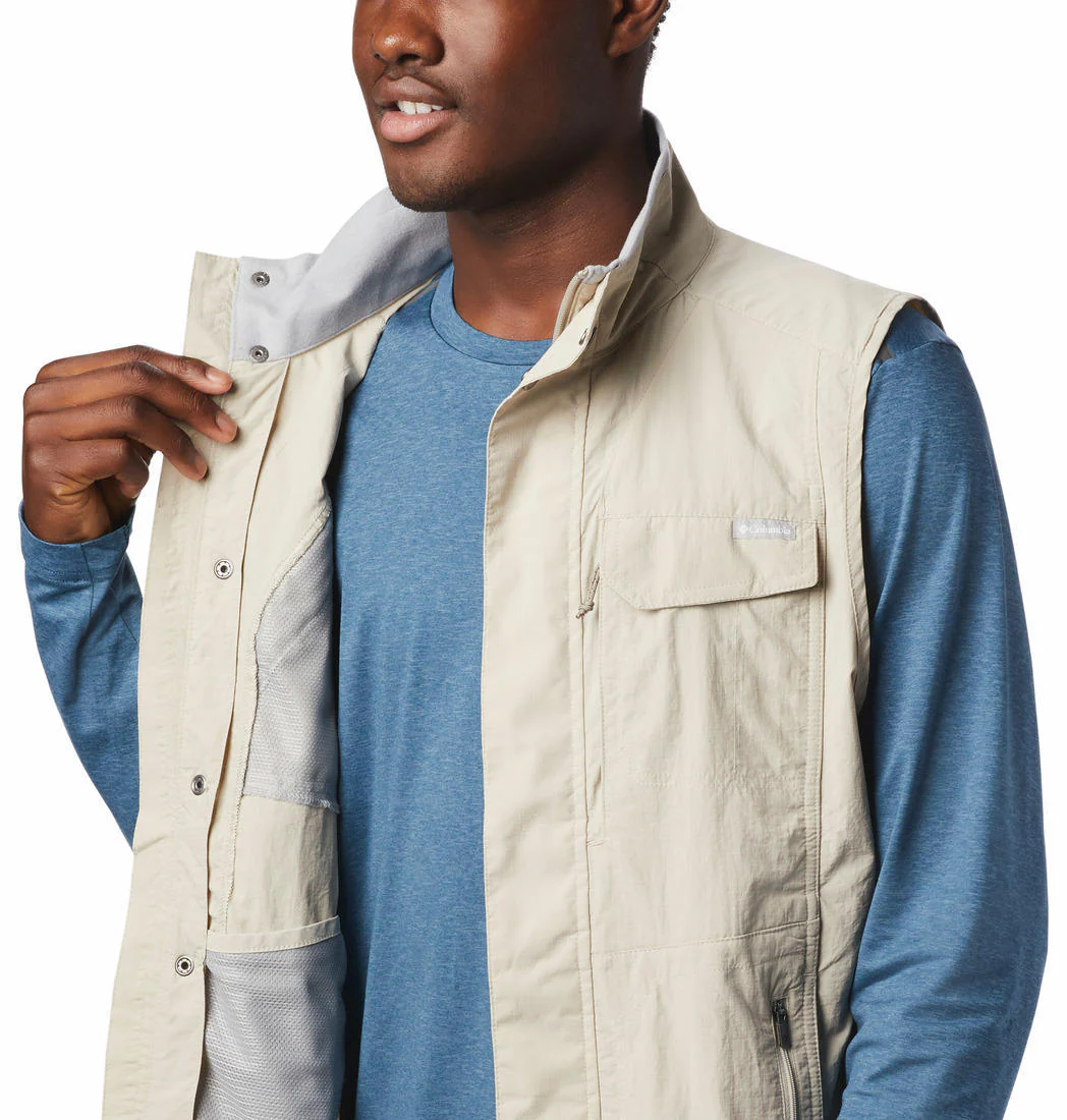 Columbia Men Beige Silver Ridge II Vest (Sun Protection) - Image 7