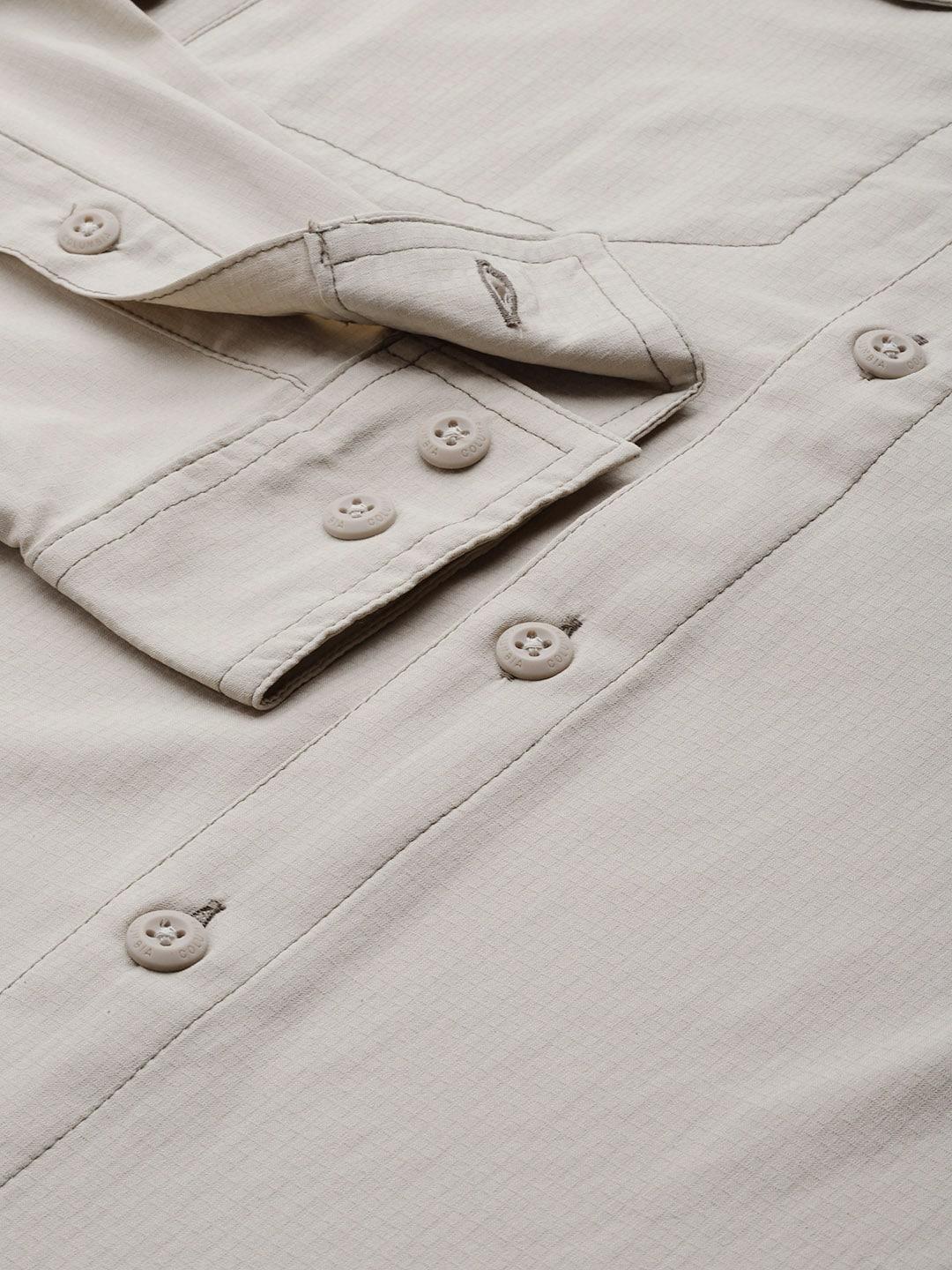 Columbia Men Beige Silver Ridge Lite Long Sleeve Shirt (Sun Protection) - Image 6