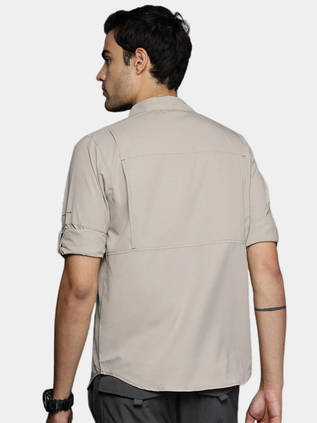 Columbia Men Beige Silver Ridge Lite Long Sleeve Shirt (Sun Protection) - Image 9