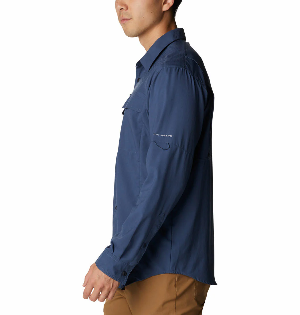 Columbia Men Blue Silver Ridge Lite Long Sleeve Shirt (Sun Protection) - Image 4