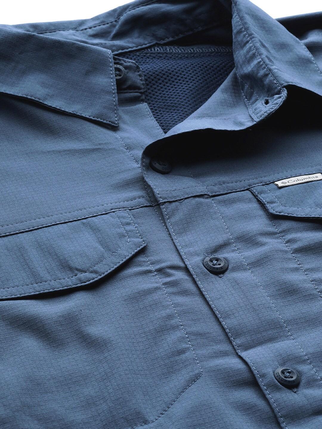 Columbia Men Blue Silver Ridge Lite Long Sleeve Shirt (Sun Protection) - Image 5