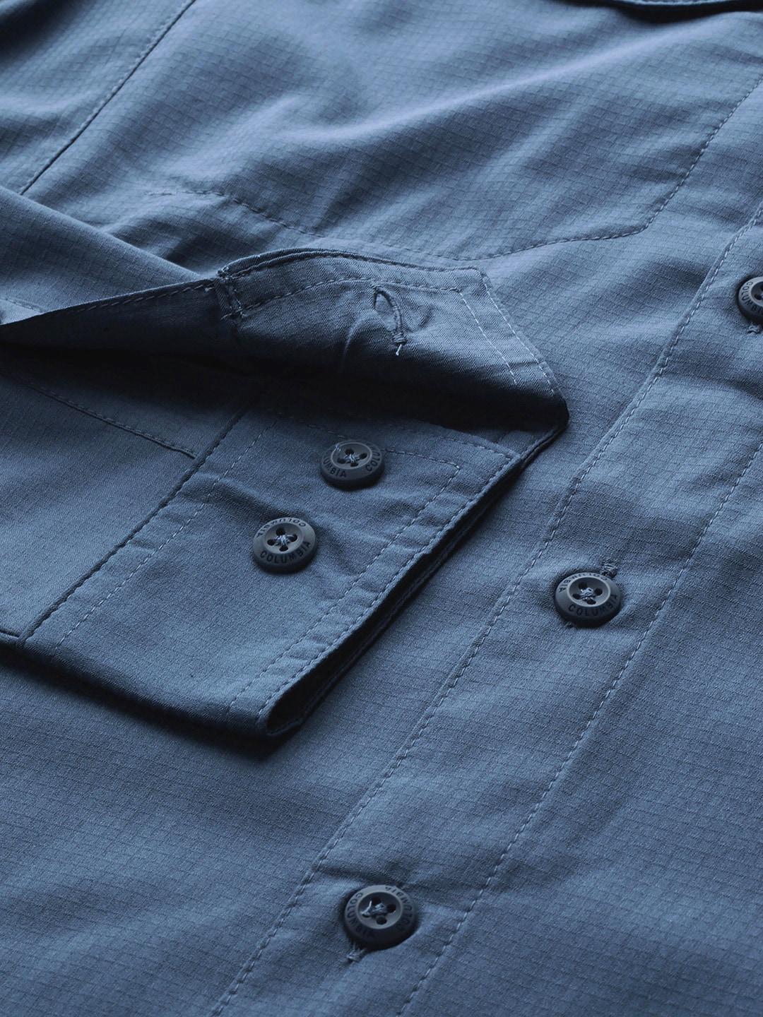 Columbia Men Blue Silver Ridge Lite Long Sleeve Shirt (Sun Protection) - Image 6