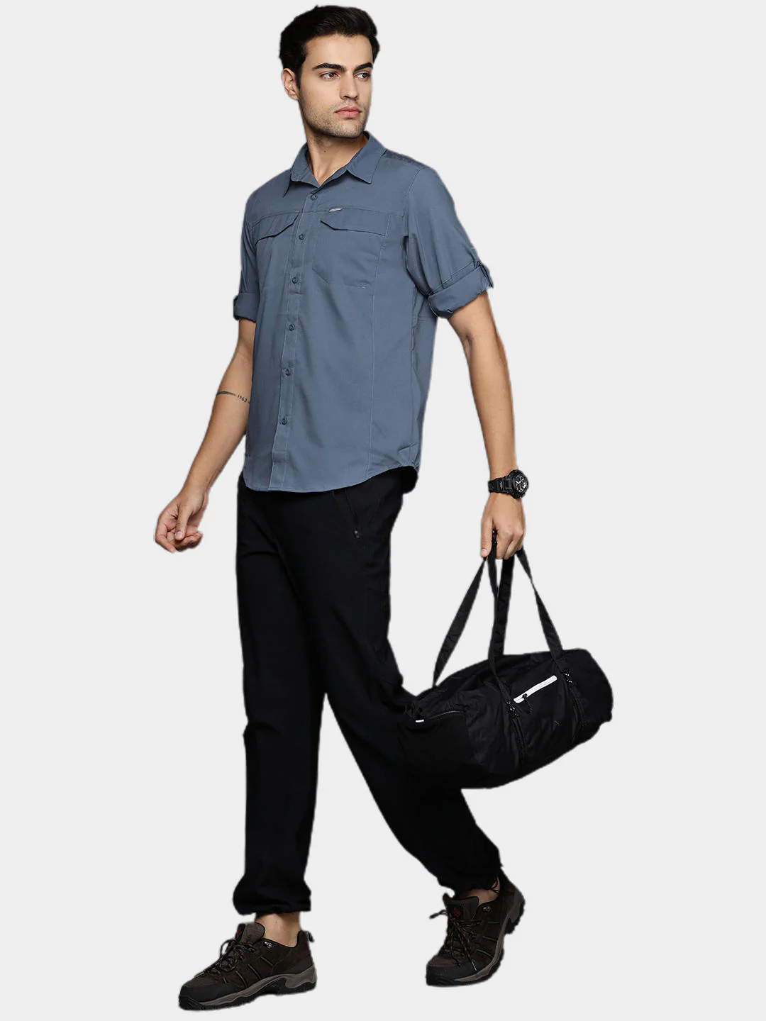 Columbia Men Blue Silver Ridge Lite Long Sleeve Shirt (Sun Protection) - Image 7