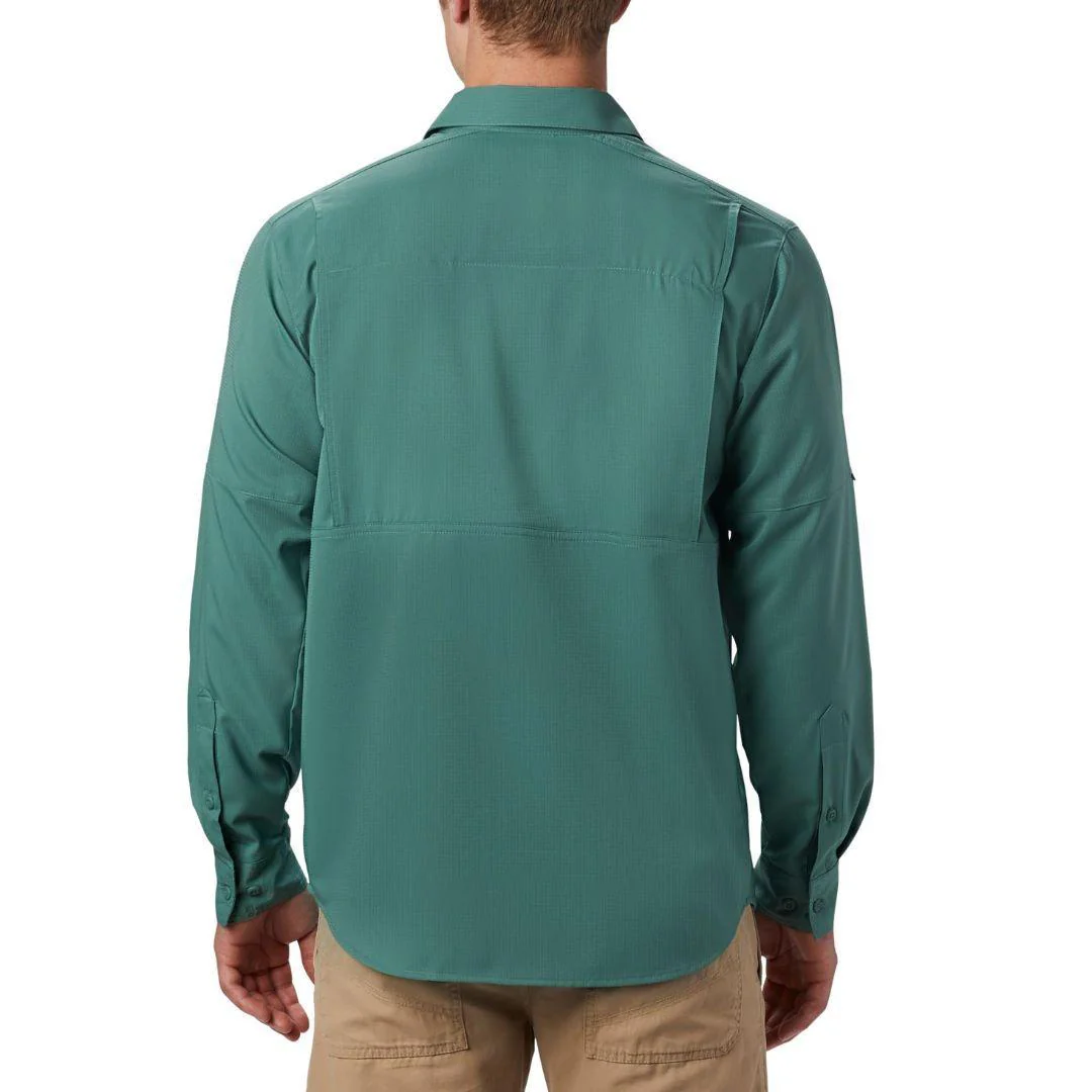 Columbia Men Green Silver Ridge Lite Long Sleeve Shirt (Sun Protection) - Image 6