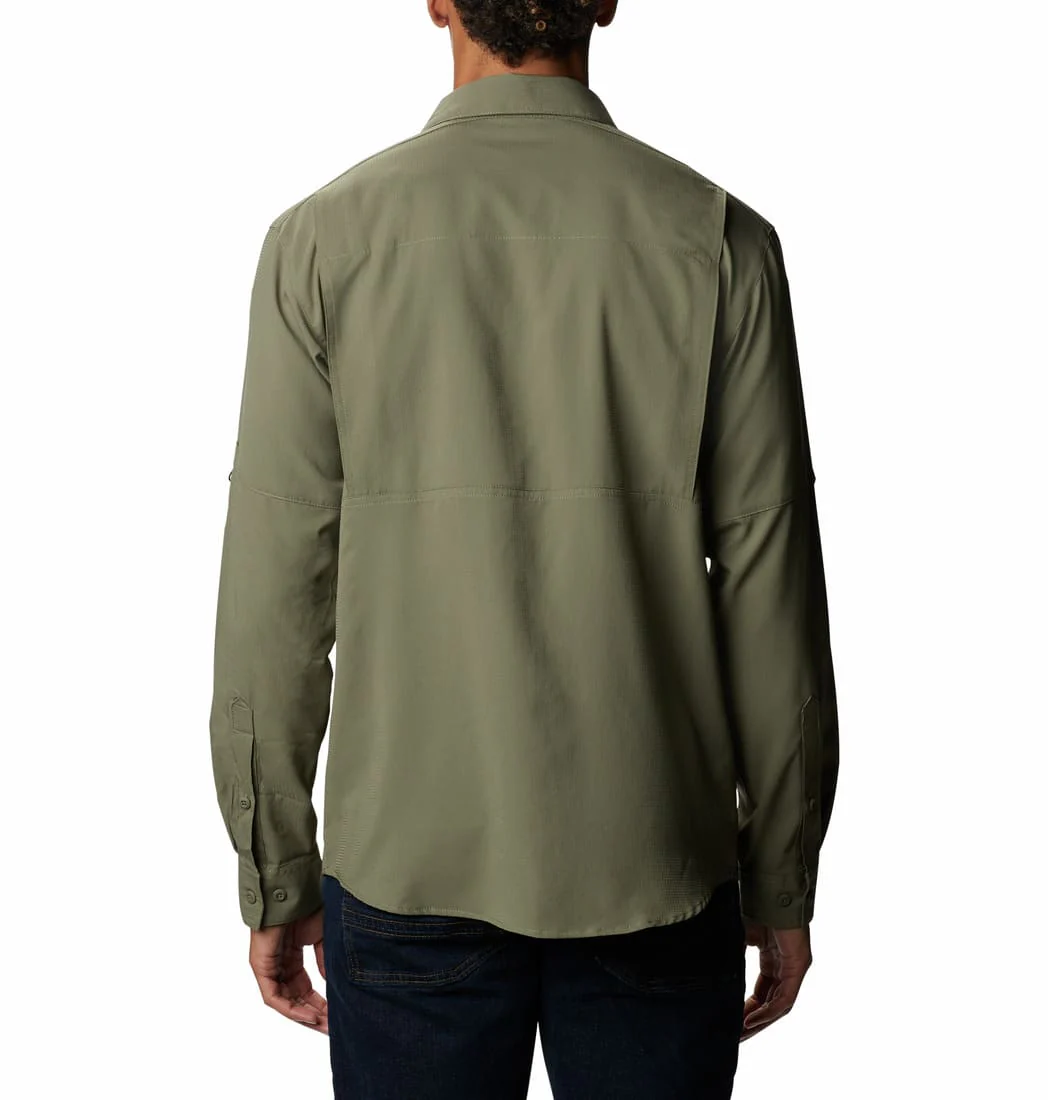 Columbia Men Green Silver Ridge Lite Long Sleeve Shirt (Sun Protection) - Image 2