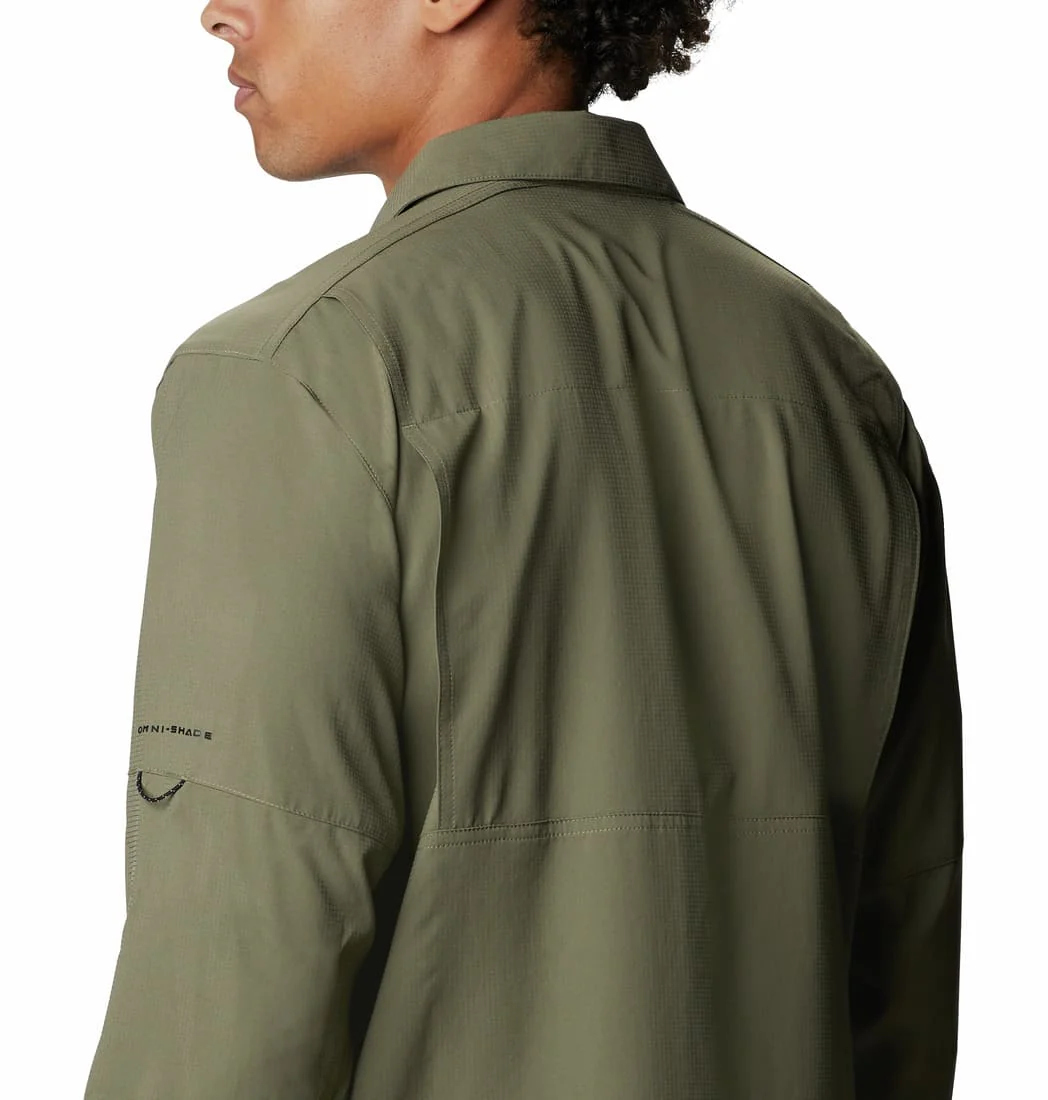 Columbia Men Green Silver Ridge Lite Long Sleeve Shirt (Sun Protection) - Image 4