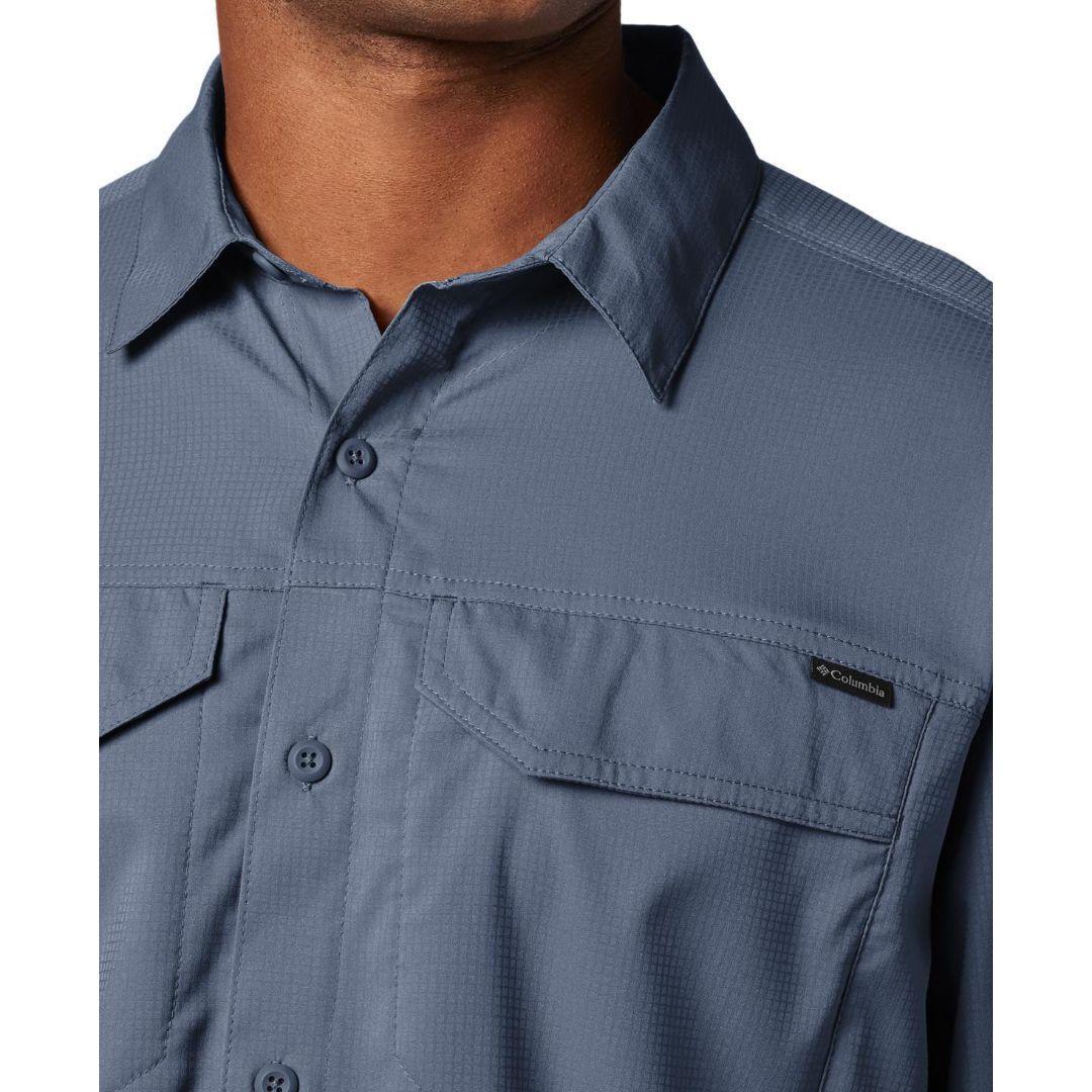 Columbia Men Blue Silver Ridge Lite Long Sleeve Shirt (Sun Protection) - Image 2