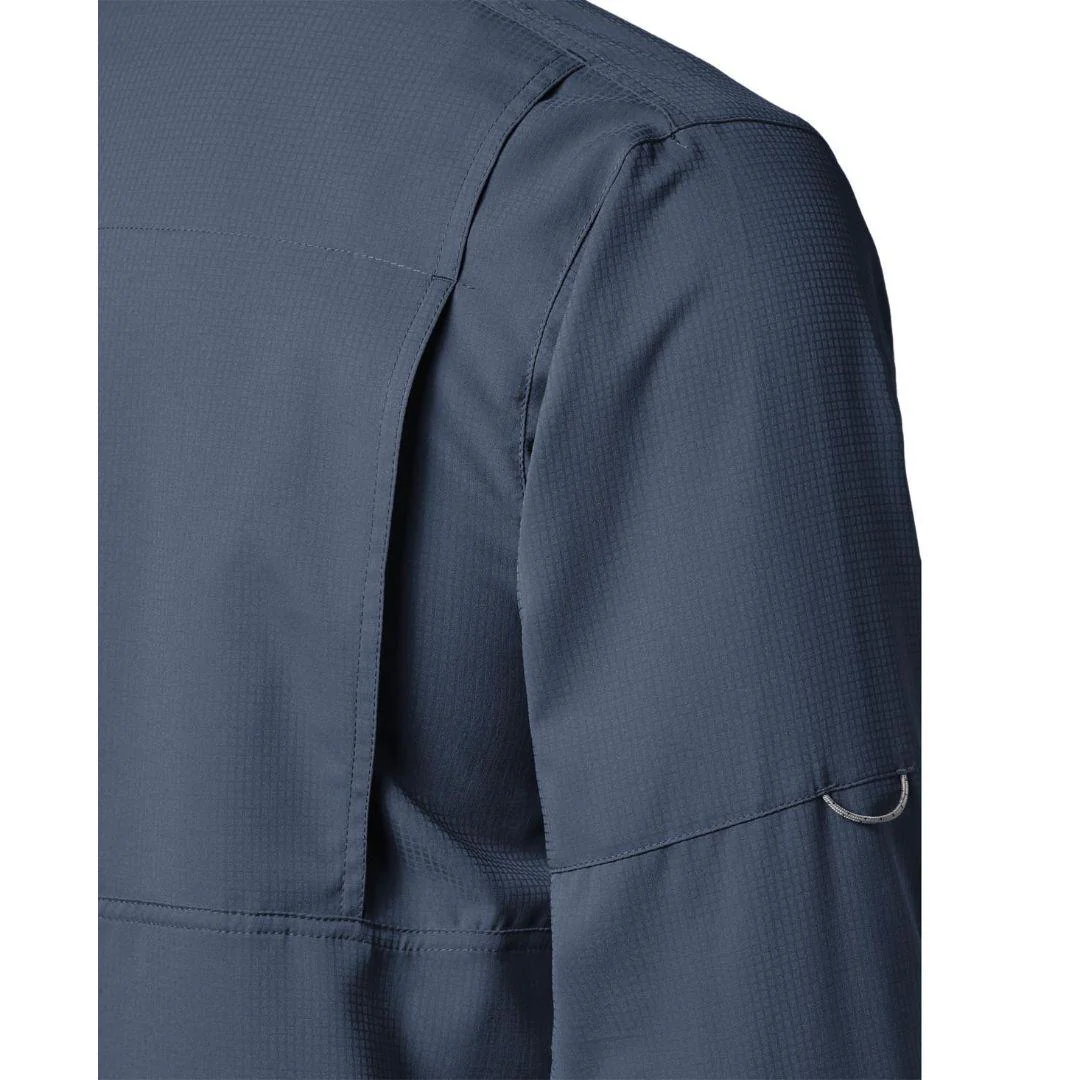 Columbia Men Blue Silver Ridge Lite Long Sleeve Shirt (Sun Protection) - Image 4