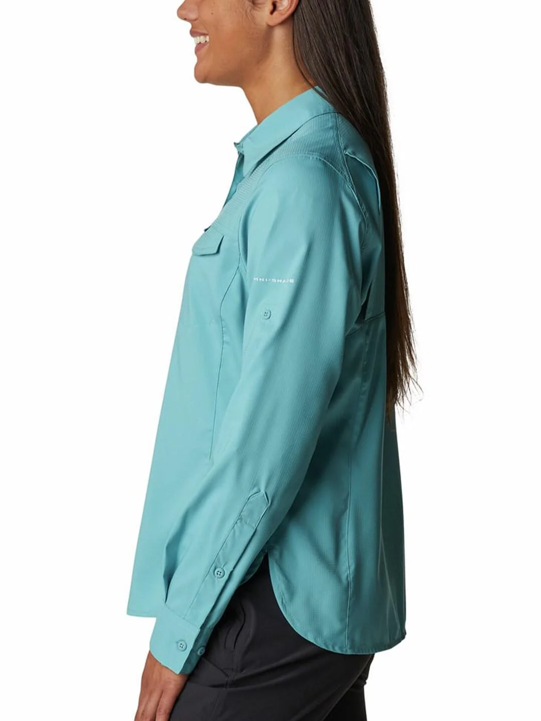 Columbia Women Blue Silver Ridge Lite Long Sleeve Shirt (Sun Protection) - Image 3