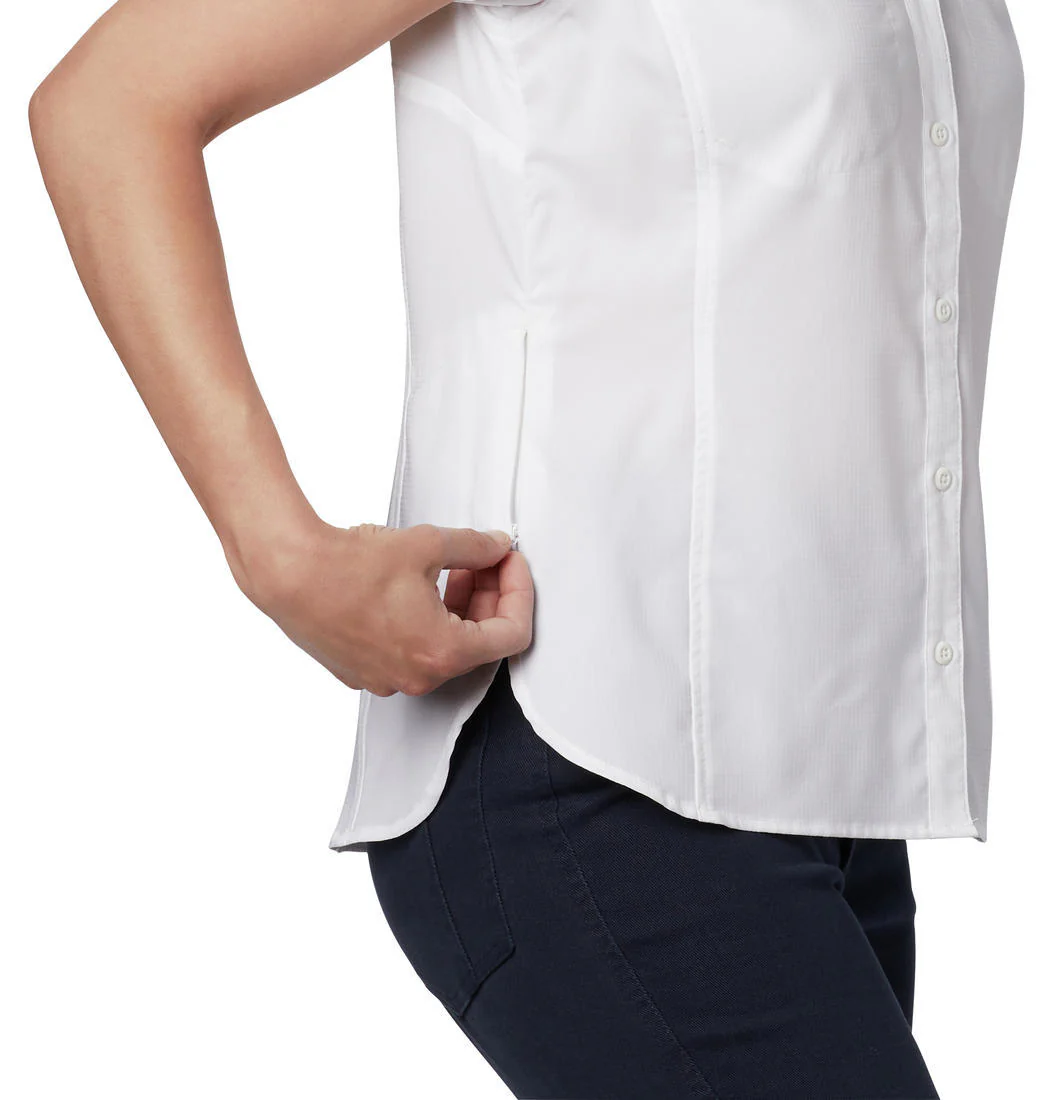 Columbia Women White Silver Ridge Lite Short Sleeve (Sun Protection) - Image 4