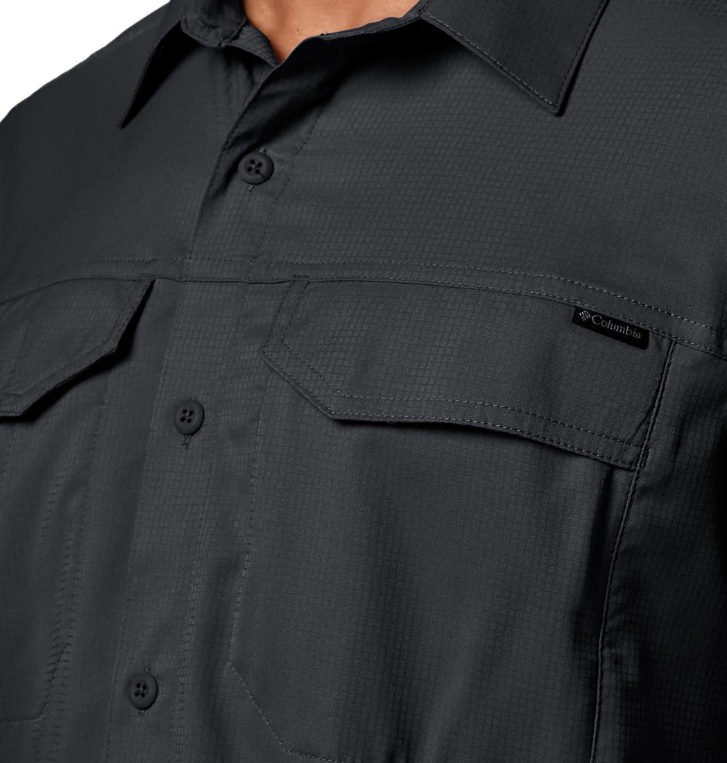 Columbia Men Black Silver Ridge Lite Short Sleeve Shirt (Sun Protection) - Image 3