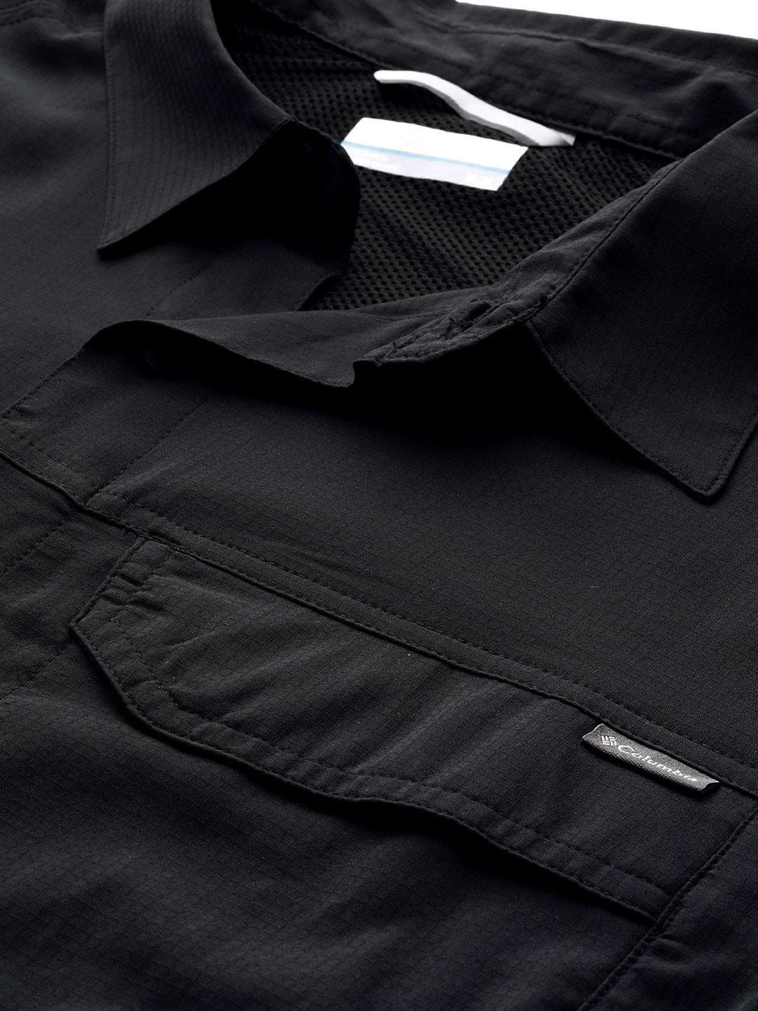 Columbia Men Black Silver Ridge Lite Short Sleeve Shirt (Sun Protection) - Image 4