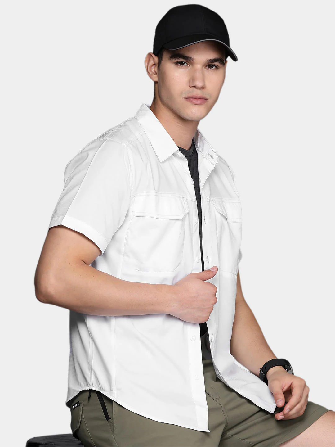 Columbia Men White Silver Ridge Lite Short Sleeve Shirt (Sun Protection) - Image 7