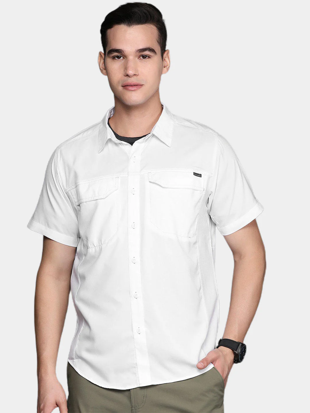 Columbia Men White Silver Ridge Lite Short Sleeve Shirt (Sun Protection) - Image 8