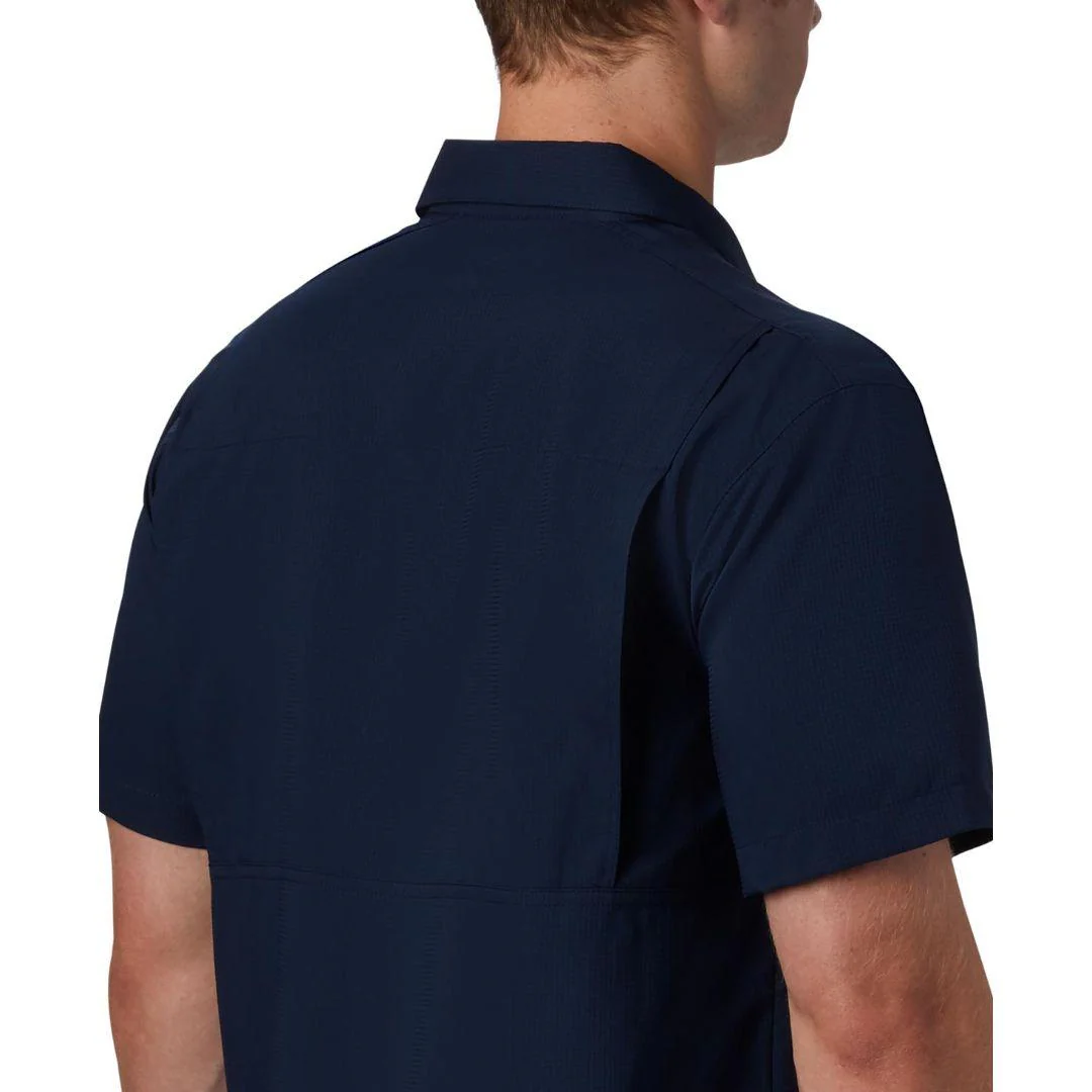 Columbia Men Blue Silver Ridge Lite Short Sleeve Shirt (Sun Protection) - Image 2