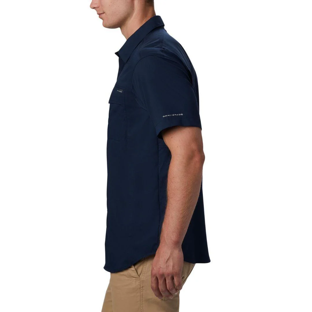 Columbia Men Blue Silver Ridge Lite Short Sleeve Shirt (Sun Protection) - Image 4