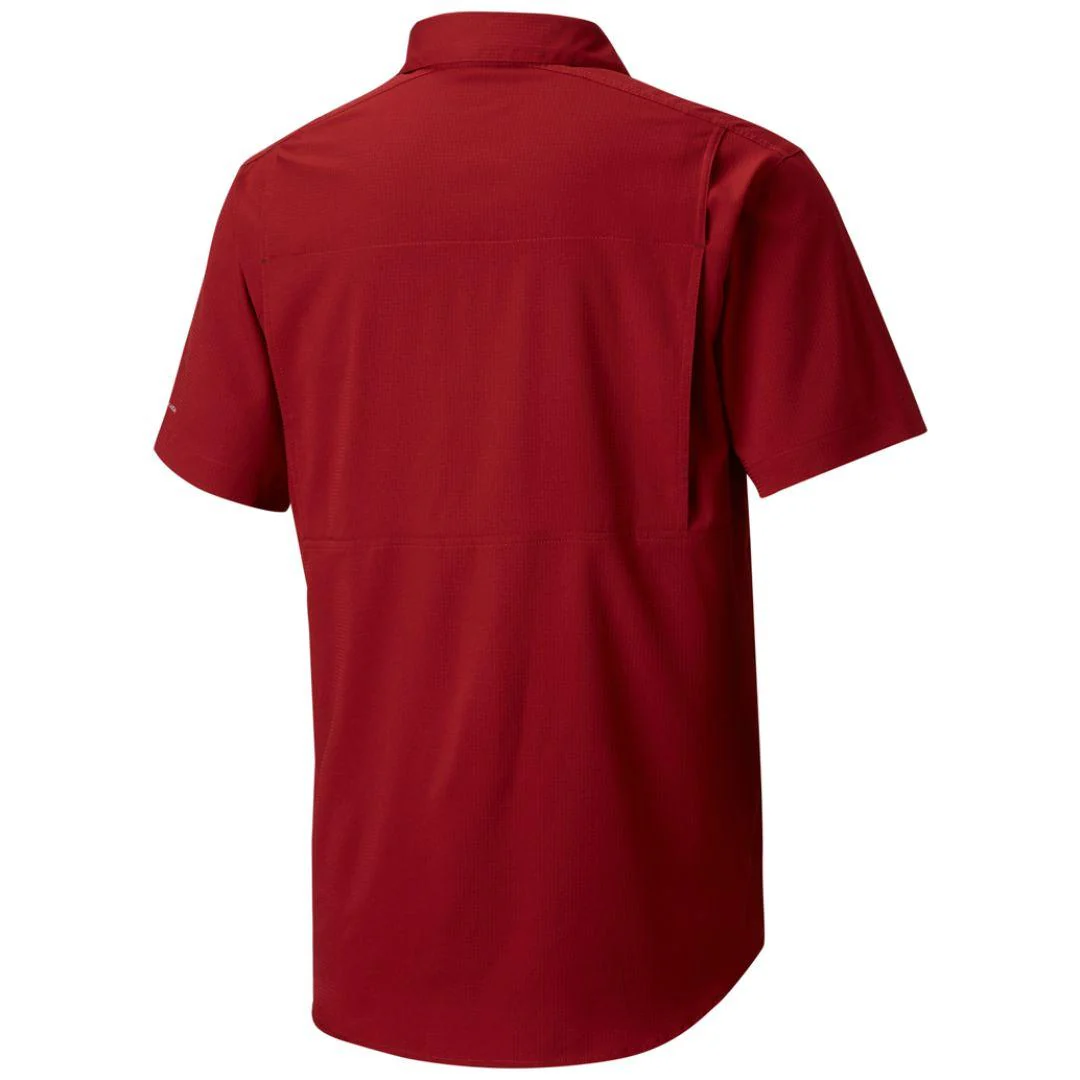 Columbia Men Red Silver Ridge Lite Short Sleeve Shirt (Sun Protection) - Image 2