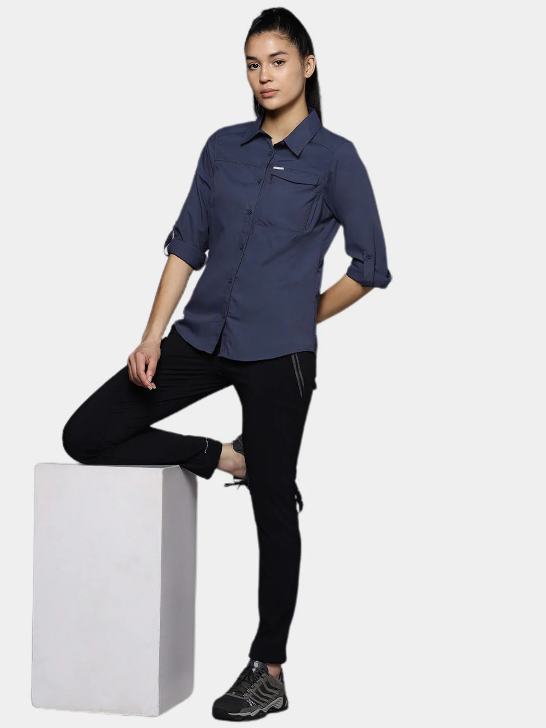 Columbia Women Blue Silver Ridge 2.0 Long Sleeve (Sun Protection) - Image 13