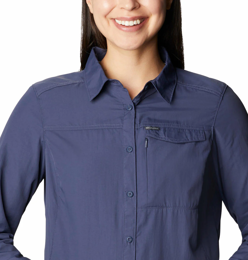 Columbia Women Blue Silver Ridge 2.0 Long Sleeve (Sun Protection) - Image 3