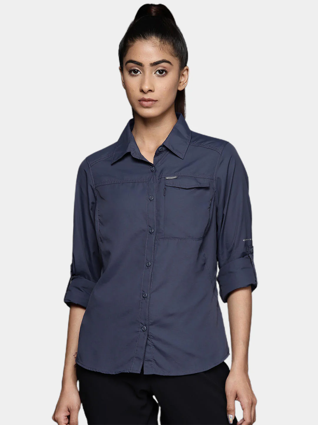 Columbia Women Navy Blue Silver Ridge 2.0 Long Sleeve (Sun Protection) - Image 14