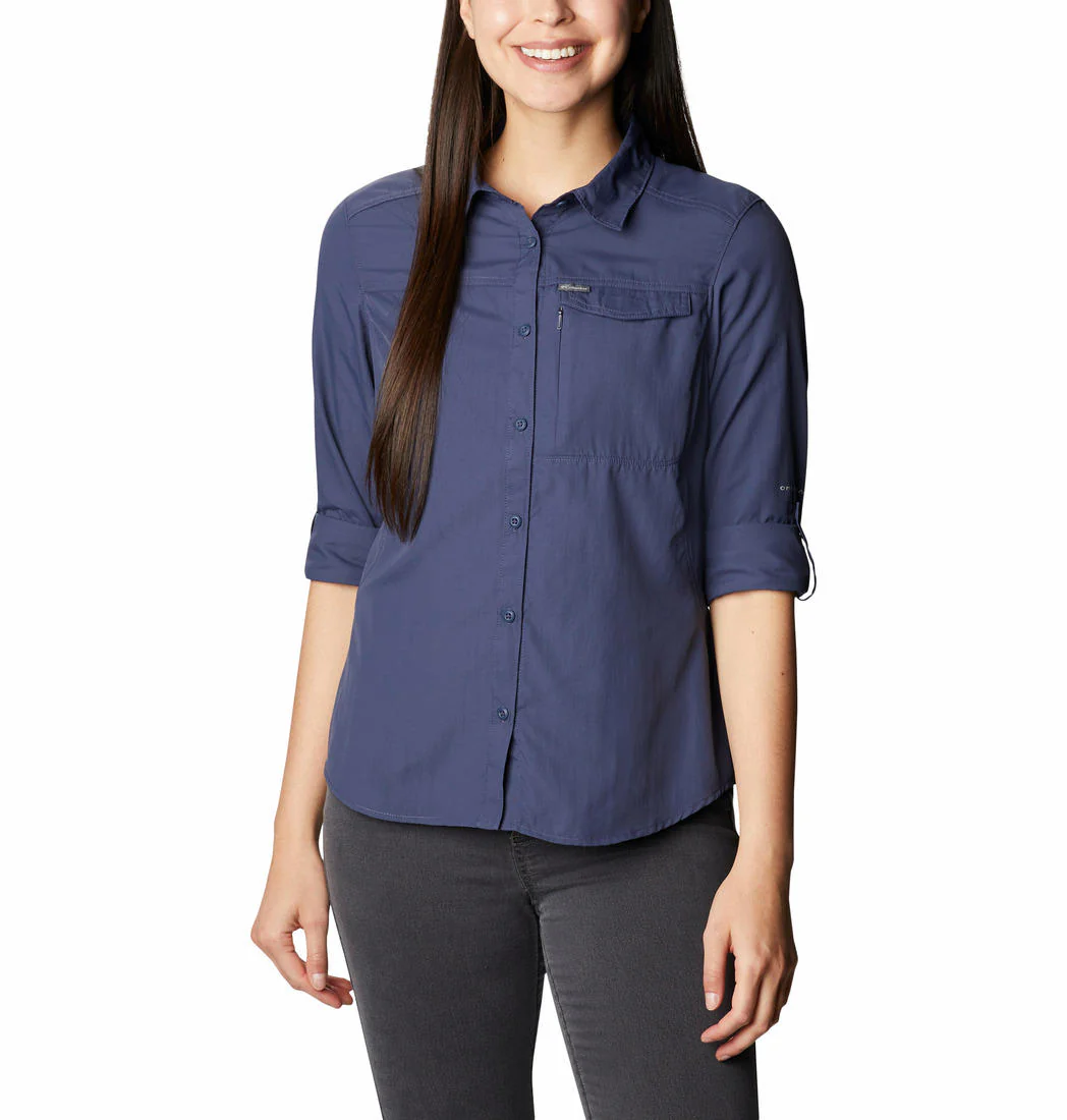 Columbia Women Navy Blue Silver Ridge 2.0 Long Sleeve (Sun Protection) - Image 7