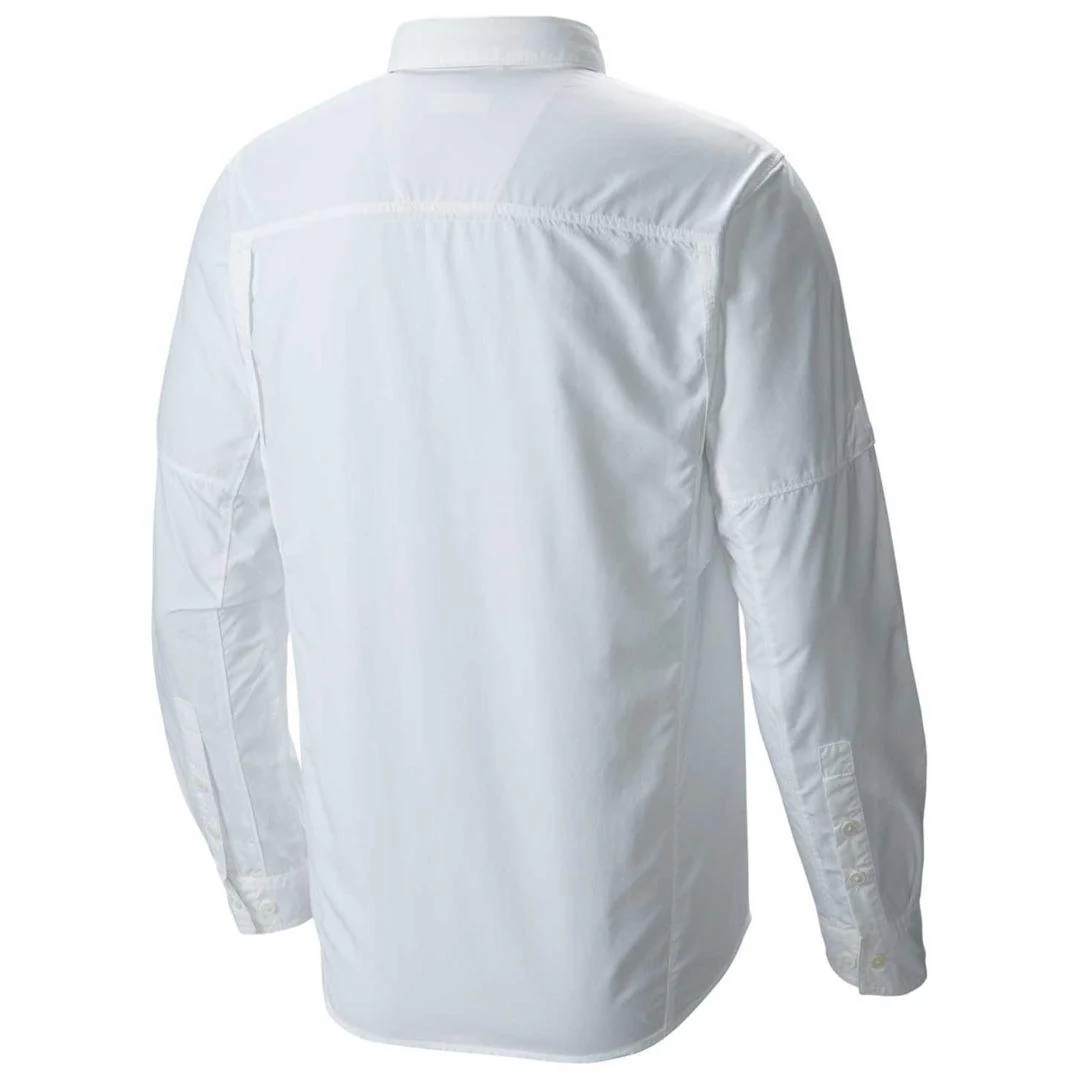 Columbia Men White Silver Ridge Long Sleeve Shirt (Sun Protection) - Image 4