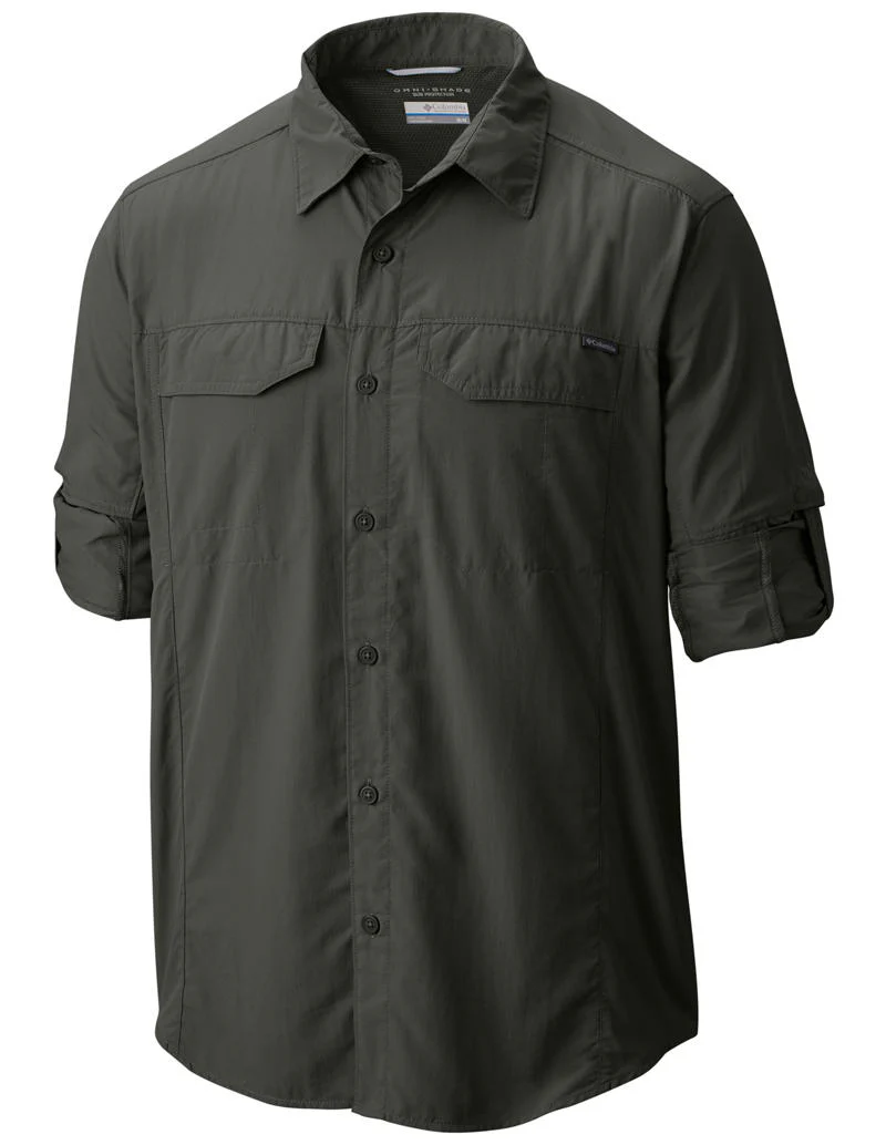 Columbia Men Green Silver Ridge Long Sleeve Shirt (Sun Protection) - Image 4