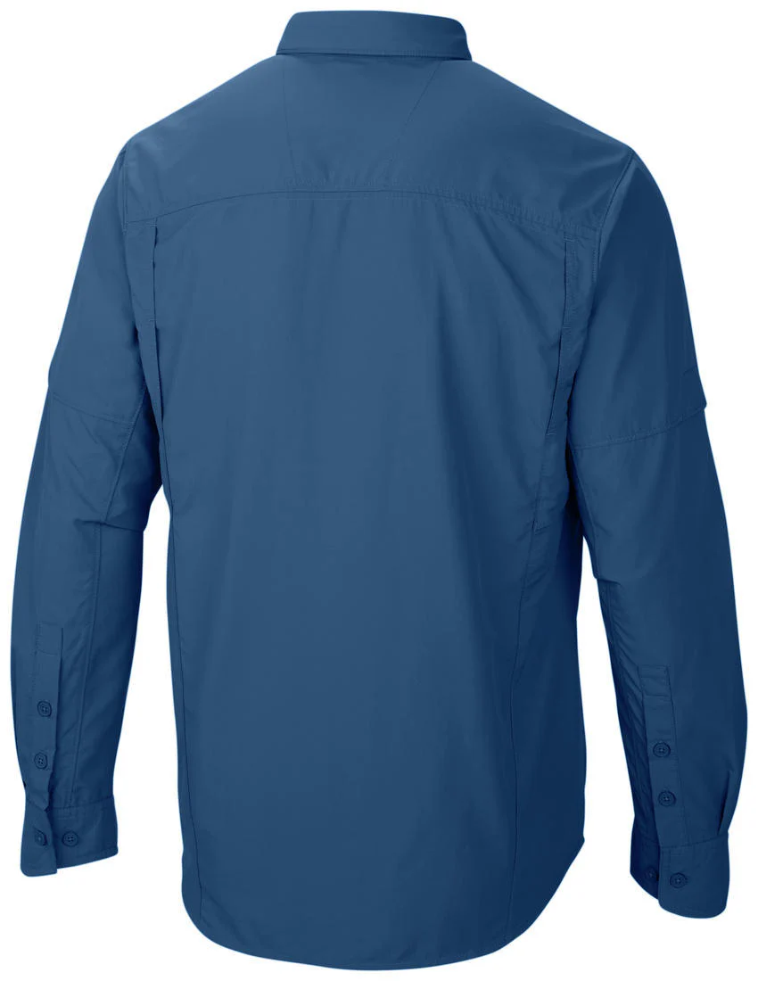 Columbia Men Blue Silver Ridge Long Sleeve Shirt (Sun Protection) - Image 2