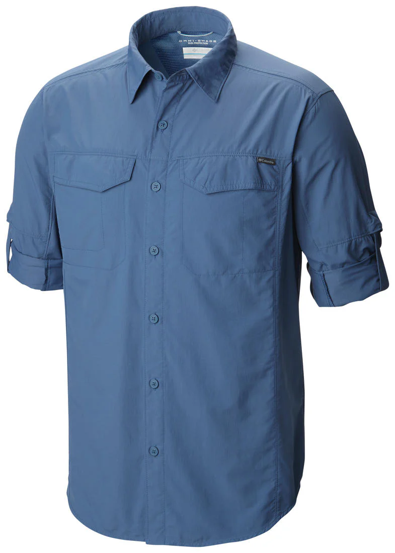 Columbia Men Blue Silver Ridge Long Sleeve Shirt (Sun Protection) - Image 3