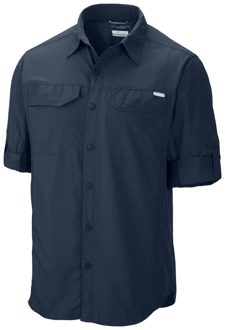 Columbia Men Blue Silver Ridge Long Sleeve Shirt (Sun Protection) - Image 3