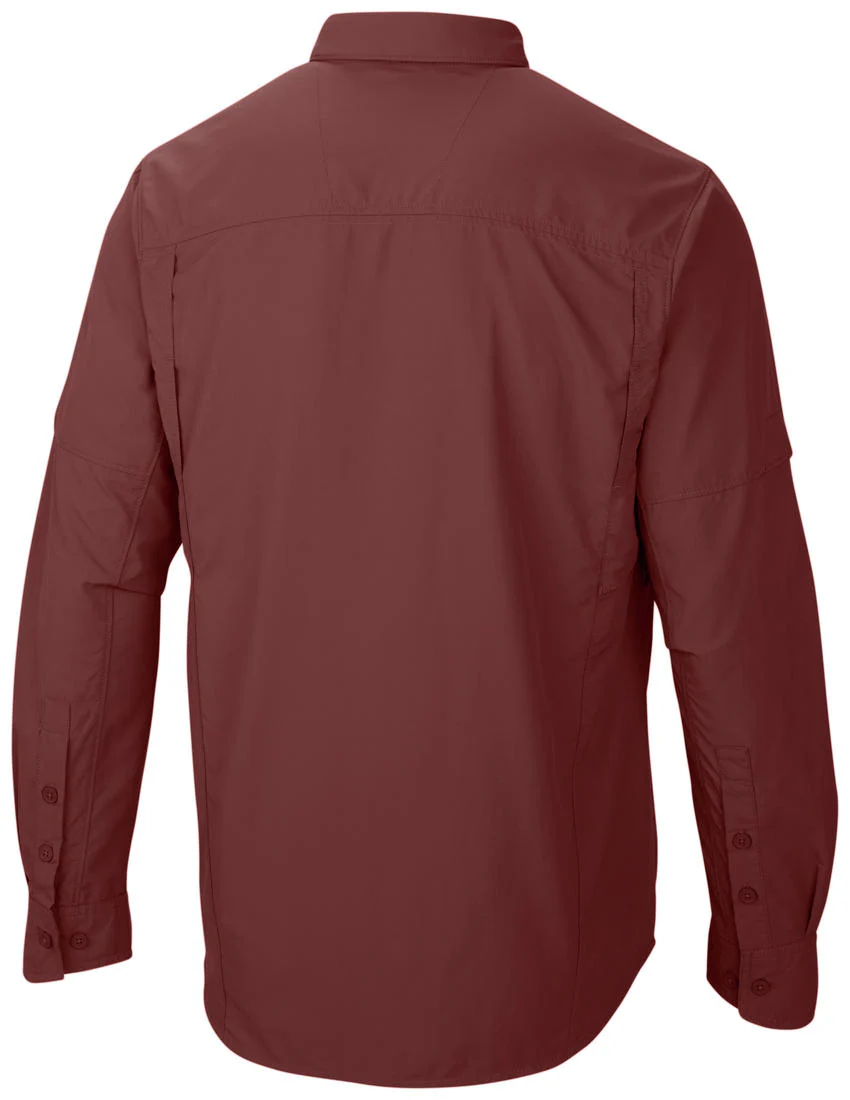 Columbia Men Red Silver Ridge Long Sleeve Shirt (Sun Protection) - Image 2