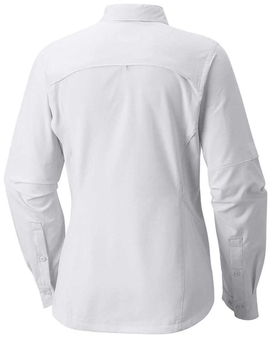 Columbia Women White Silver Ridge Long Sleeve Shirt (Sun Protection) - Image 2