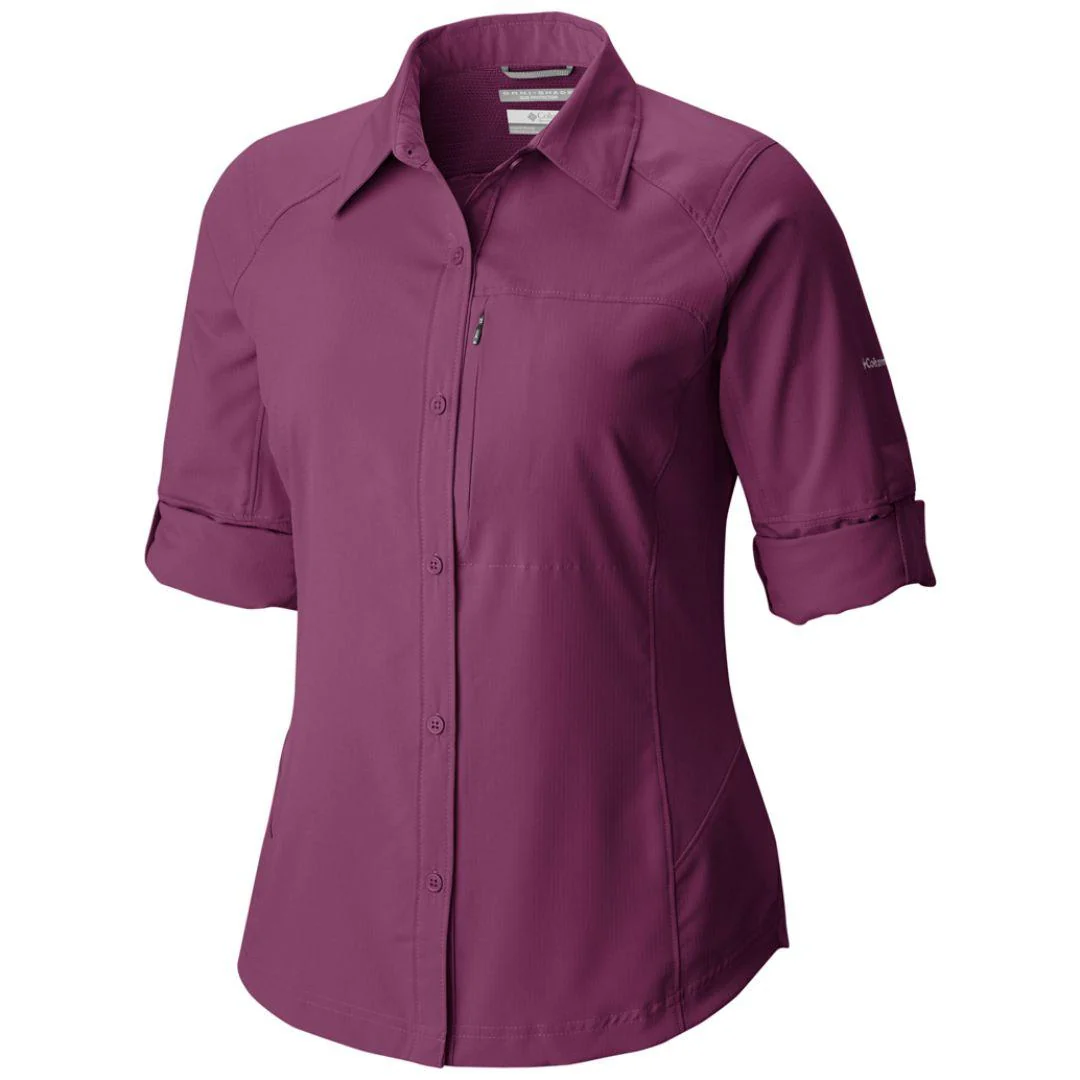 Columbia Women Purple Silver Ridge Long Sleeve Shirt (Sun Protection) - Image 2