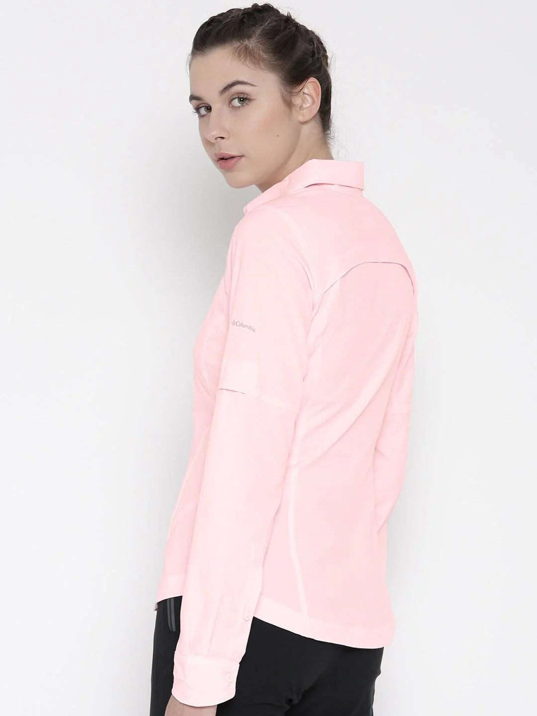 Columbia Women Red Silver Ridge Long Sleeve Shirt (Sun Protection) - Image 3