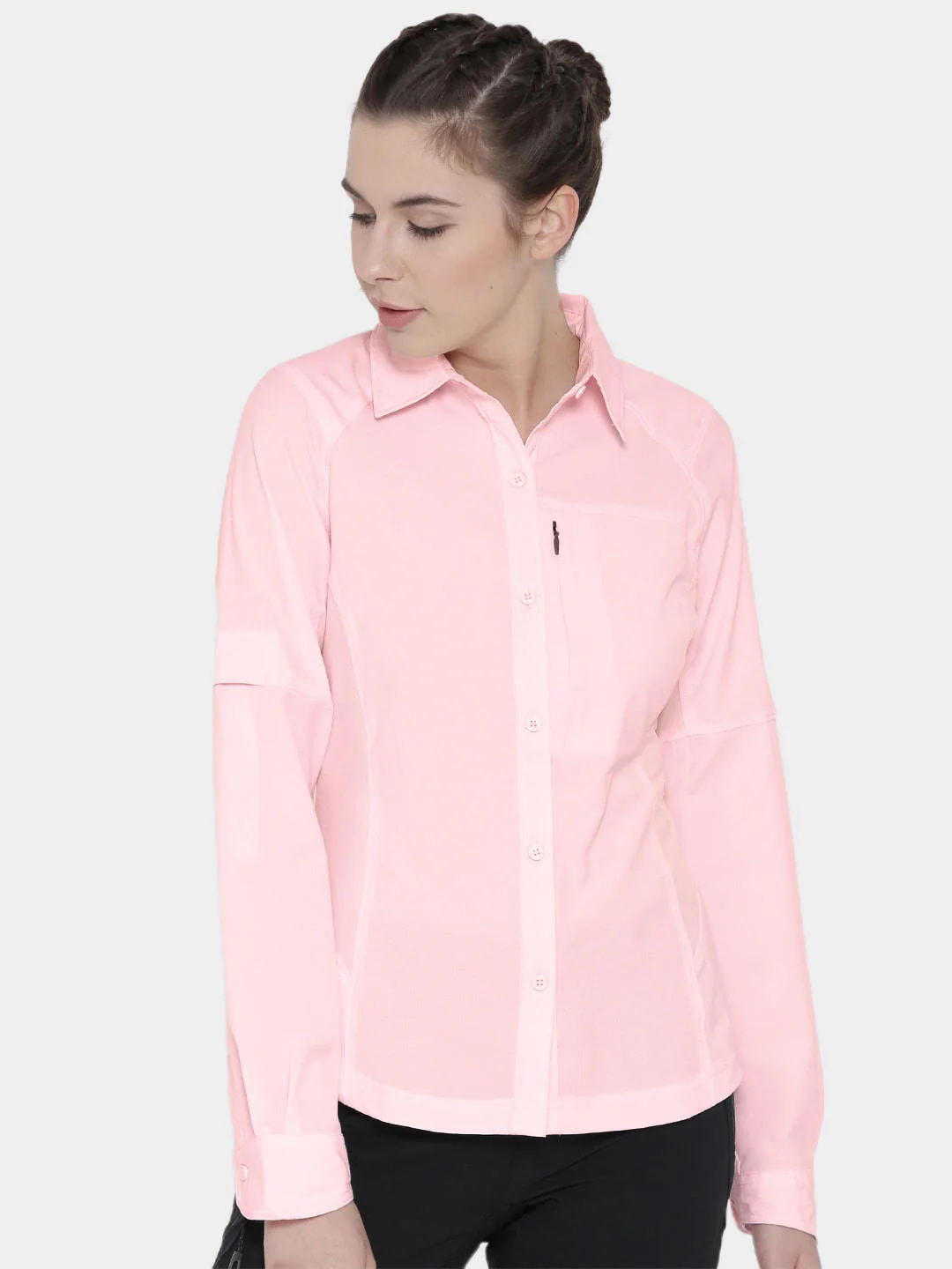 Columbia Women Red Silver Ridge Long Sleeve Shirt (Sun Protection) - Image 6