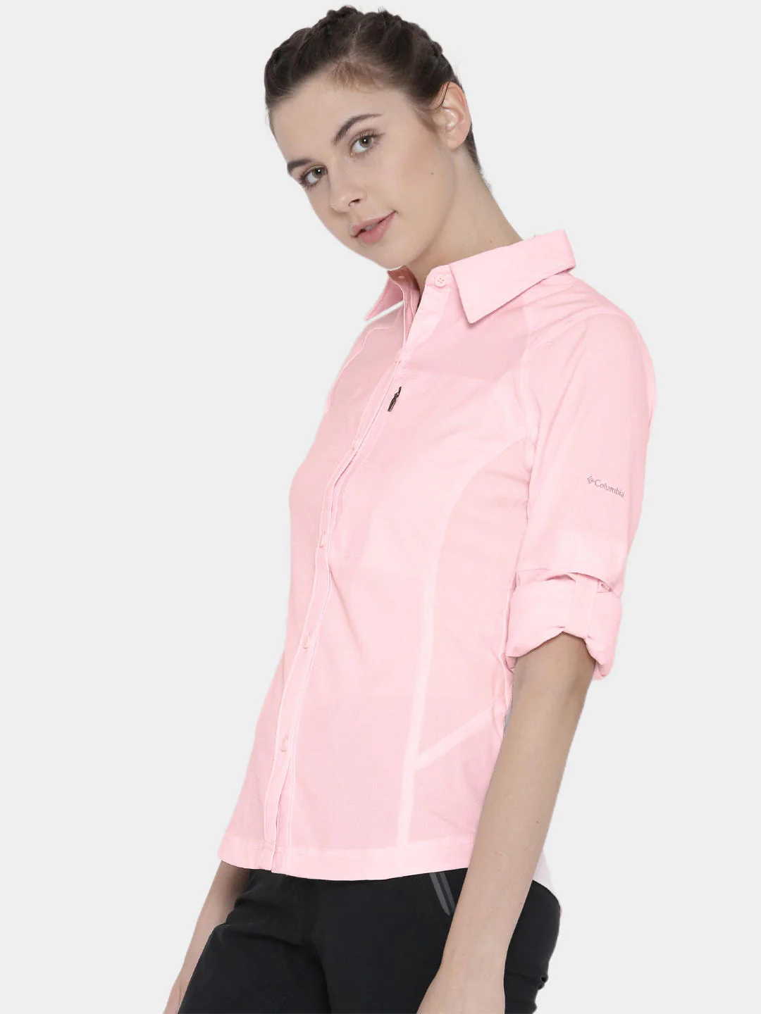 Columbia Women Red Silver Ridge Long Sleeve Shirt (Sun Protection) - Image 7