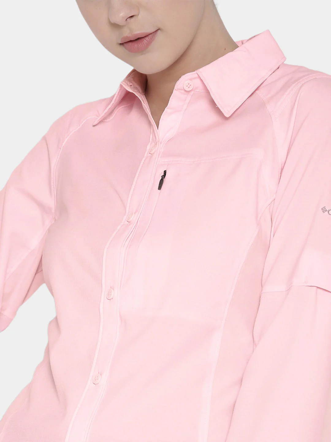 Columbia Women Red Silver Ridge Long Sleeve Shirt (Sun Protection) - Image 9