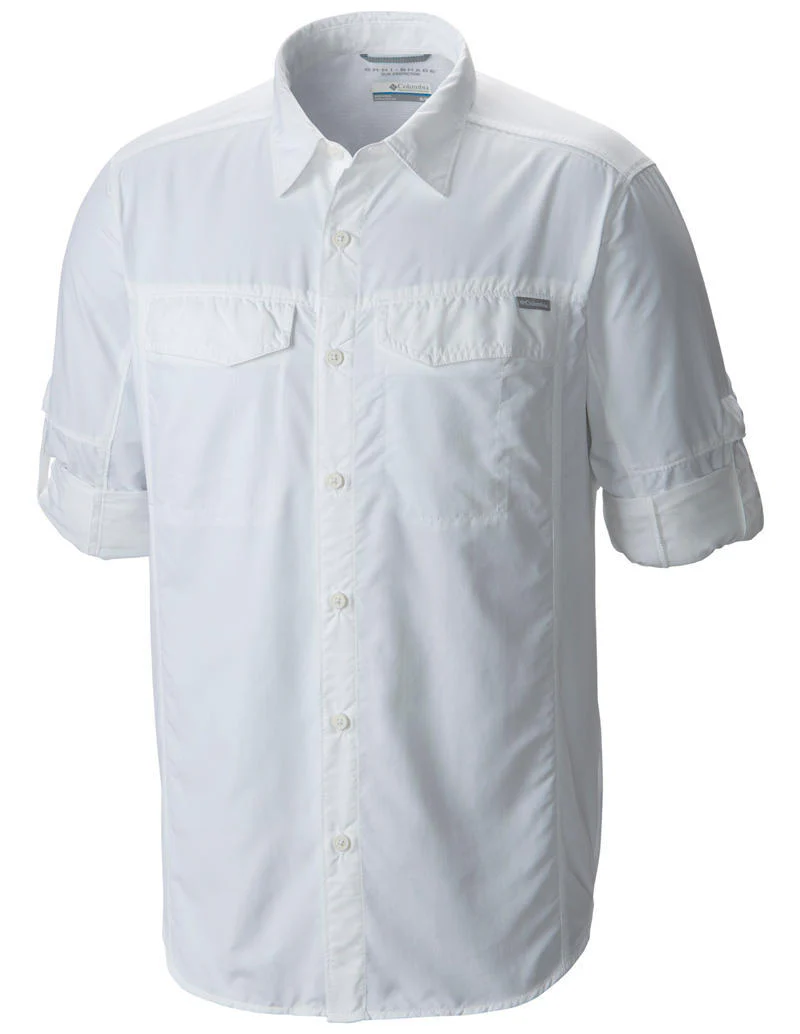 Columbia Men White Silver Ridge Long Sleeve Shirt (Sun Protection) - Image 4