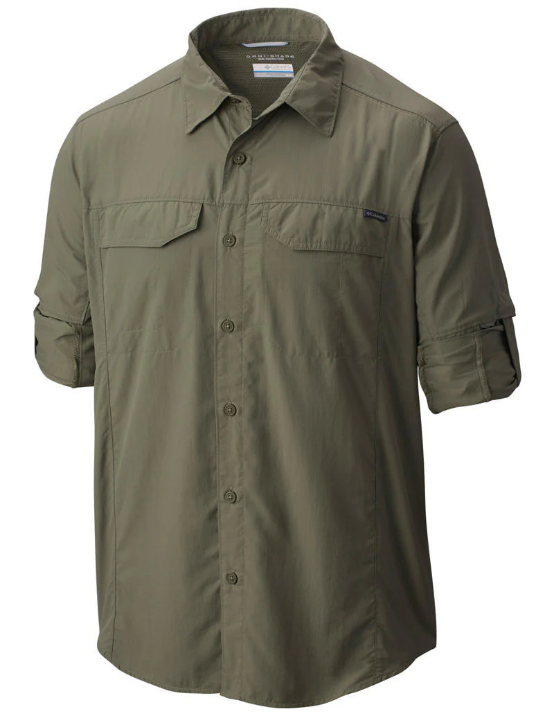Columbia Men Green Silver Ridge Long Sleeve Shirt (Sun Protection) - Image 4