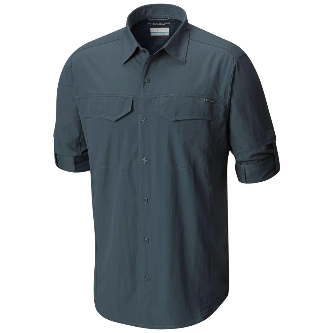 Columbia Men Blue Silver Ridge Long Sleeve Shirt (Sun Protection) - Image 2