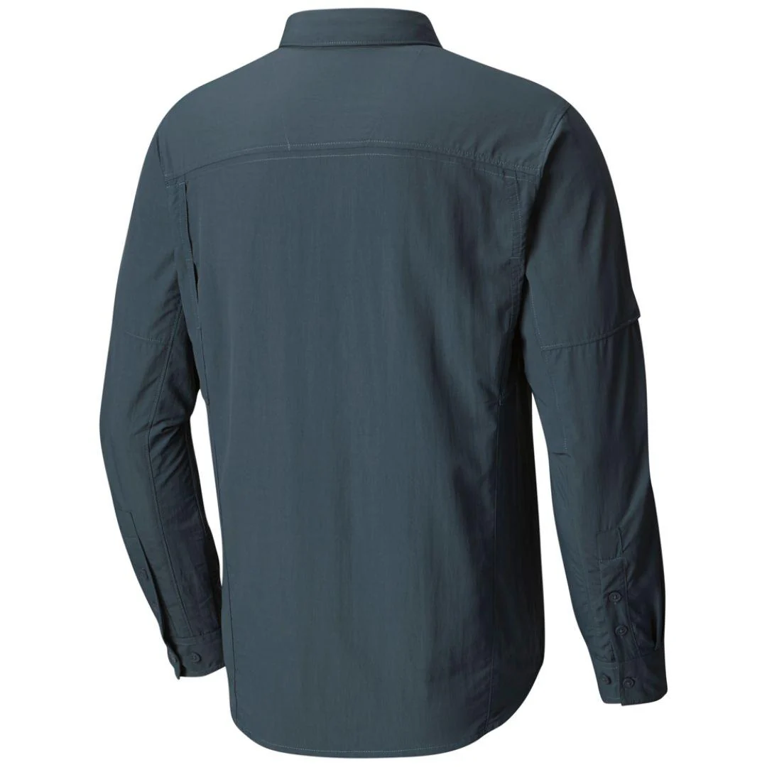 Columbia Men Blue Silver Ridge Long Sleeve Shirt (Sun Protection) - Image 4